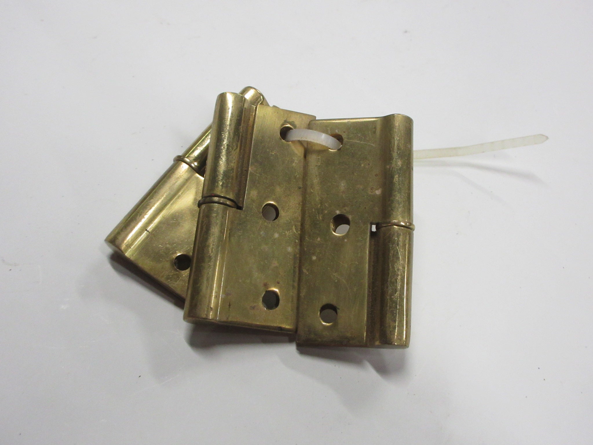 Vintage Brass Colored Hinges (Set of Three)