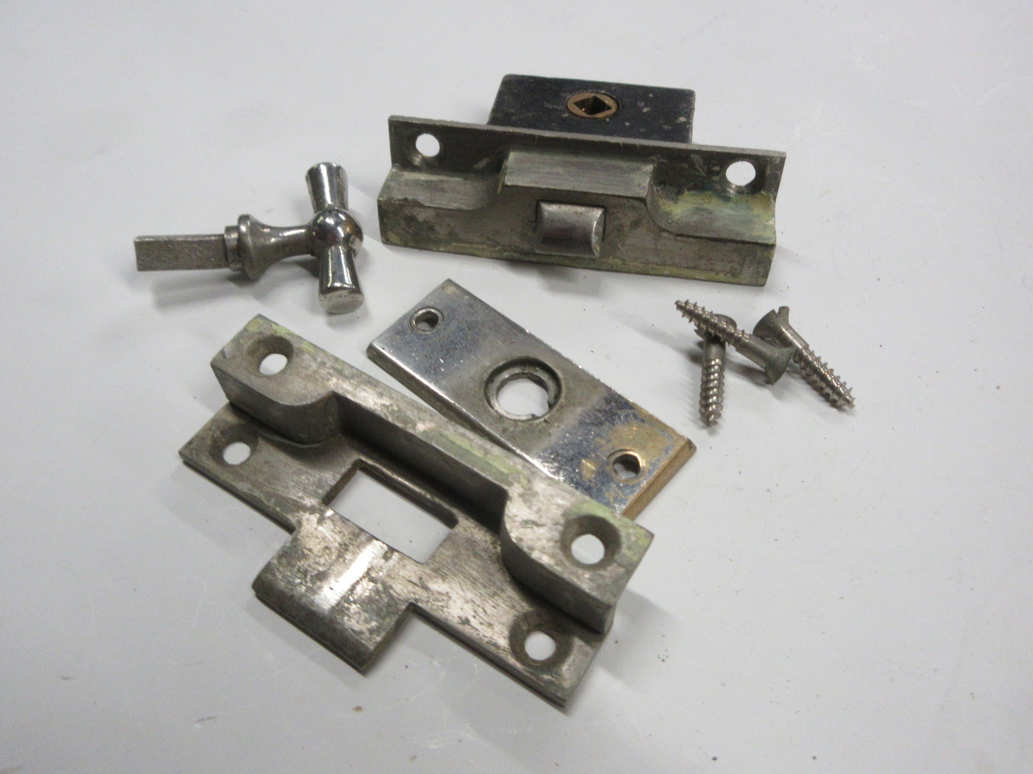 Brass Vintage Cabinet Latch with Mortise