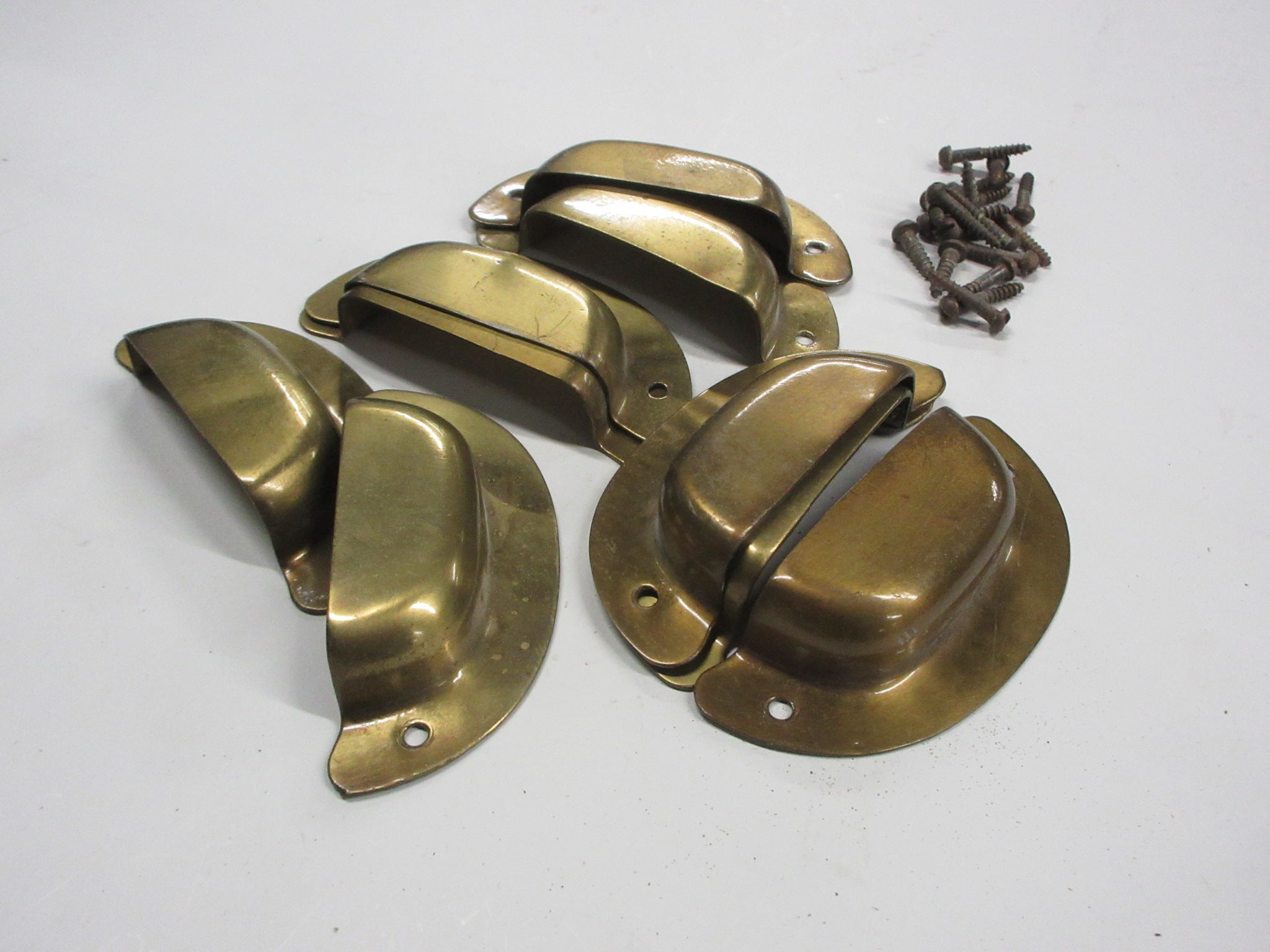 Vintage Brass Apothecary Drawer Pulls (Set of Ten)