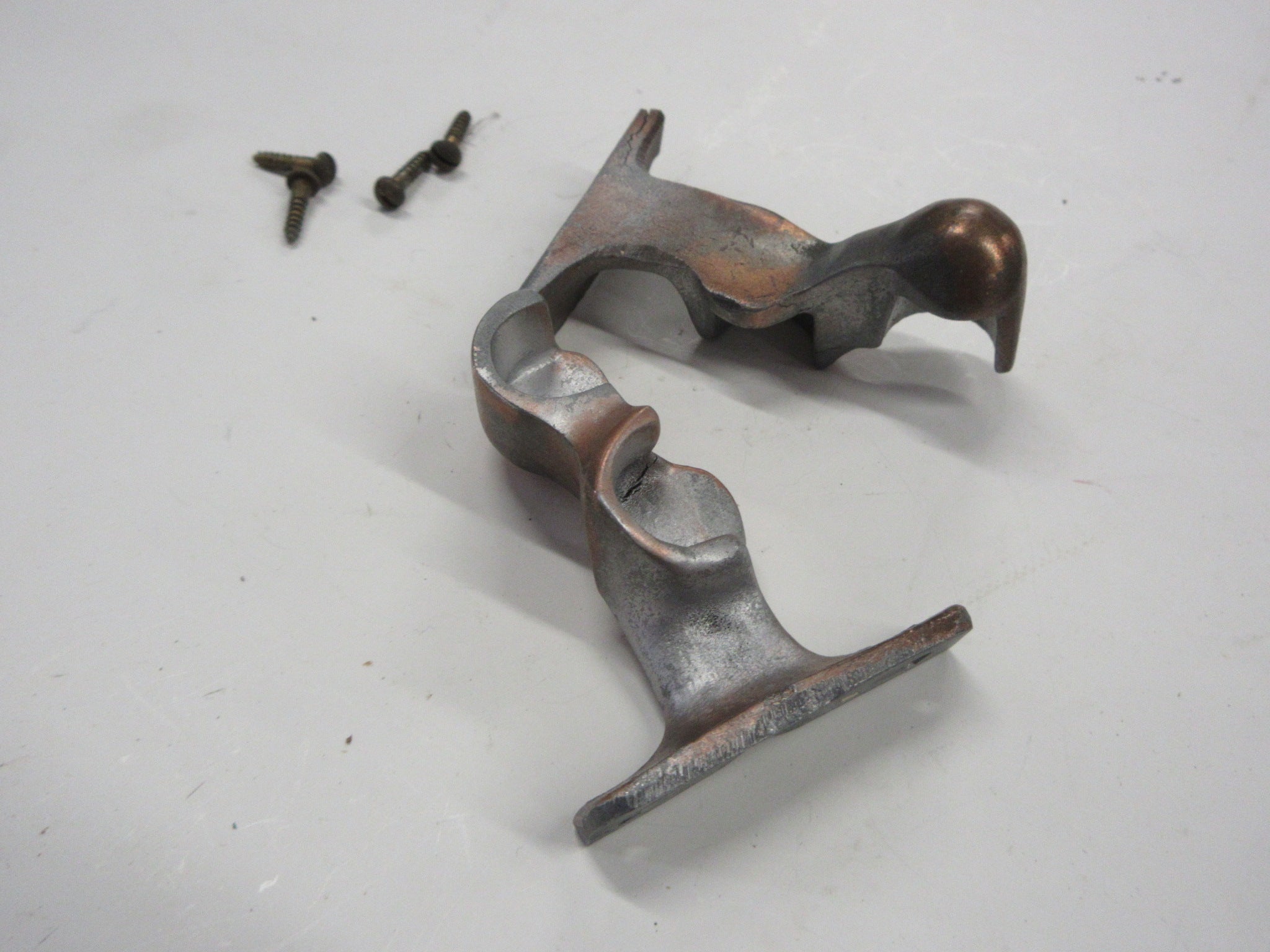 Vintage Brass Double Curtain Rod Holders (Set of Two)