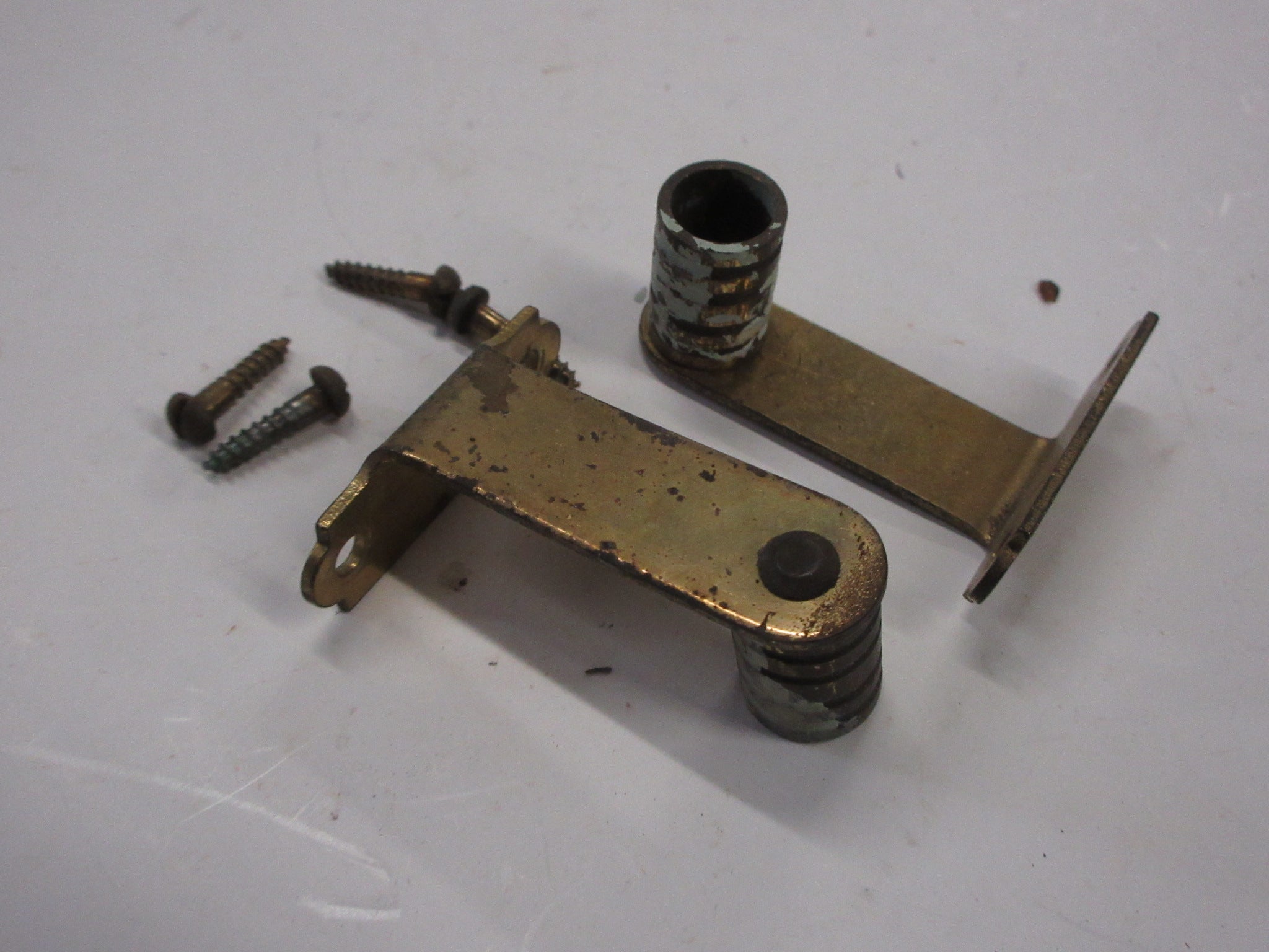 Vintage Brass Curtain Rod Holders (Set of 2)