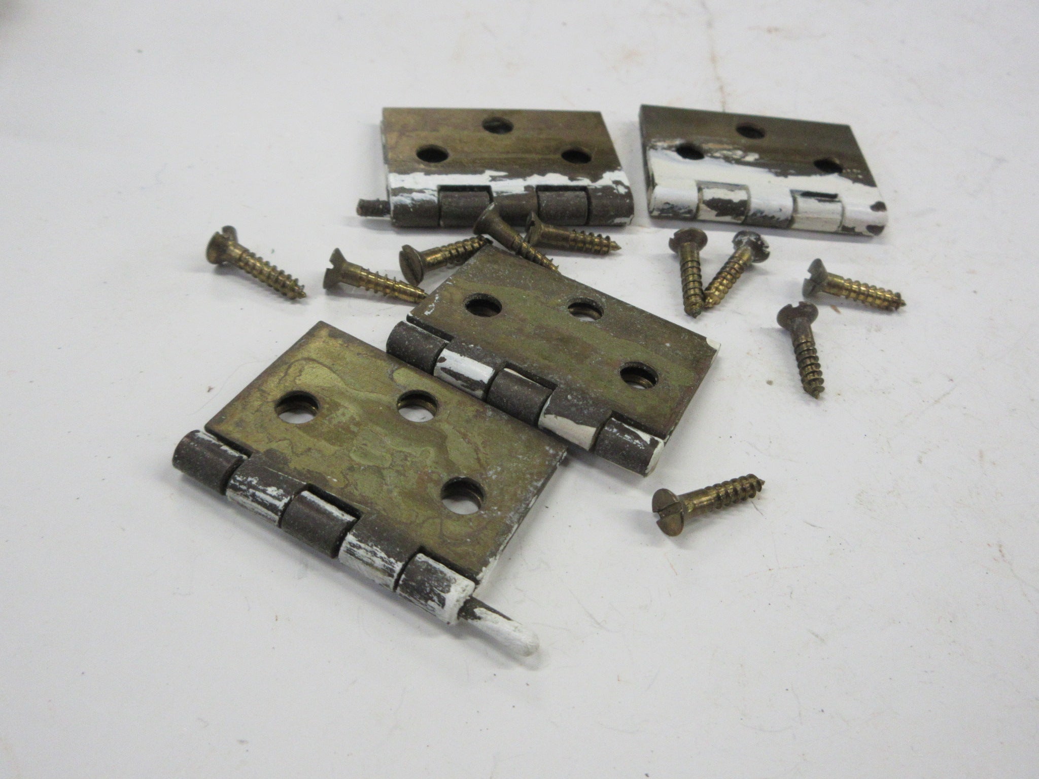 Vintage Brass Small Hinges (Set of 4)