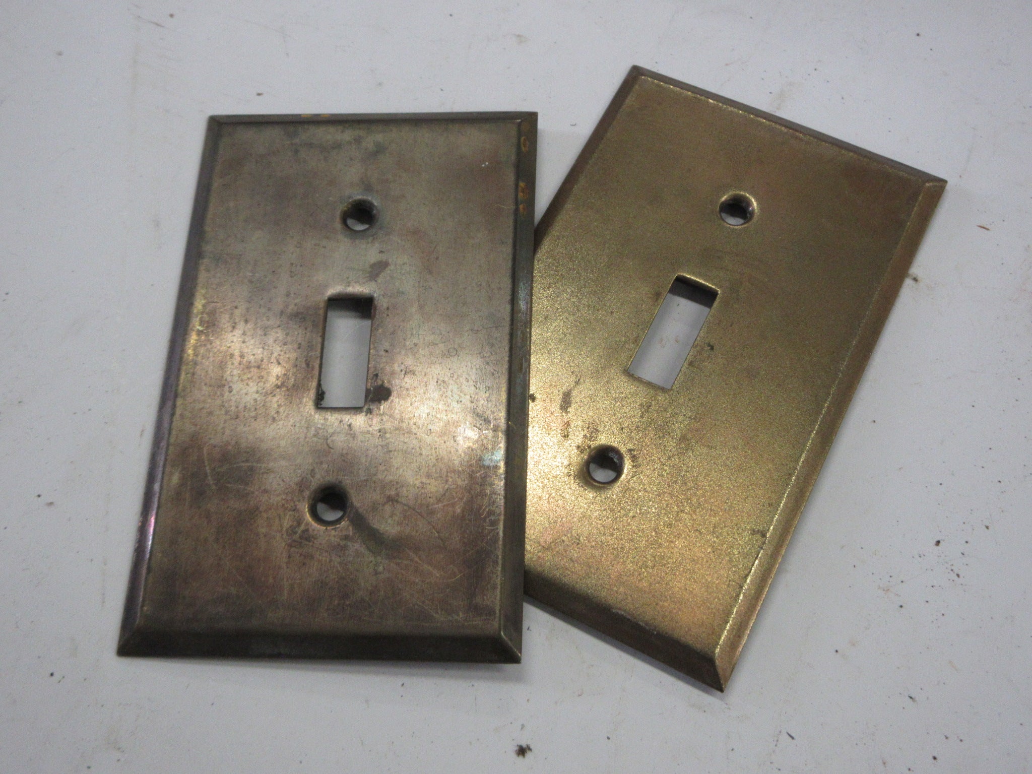 Vintage Brass Single Switch Cover Plates (Set of Two)