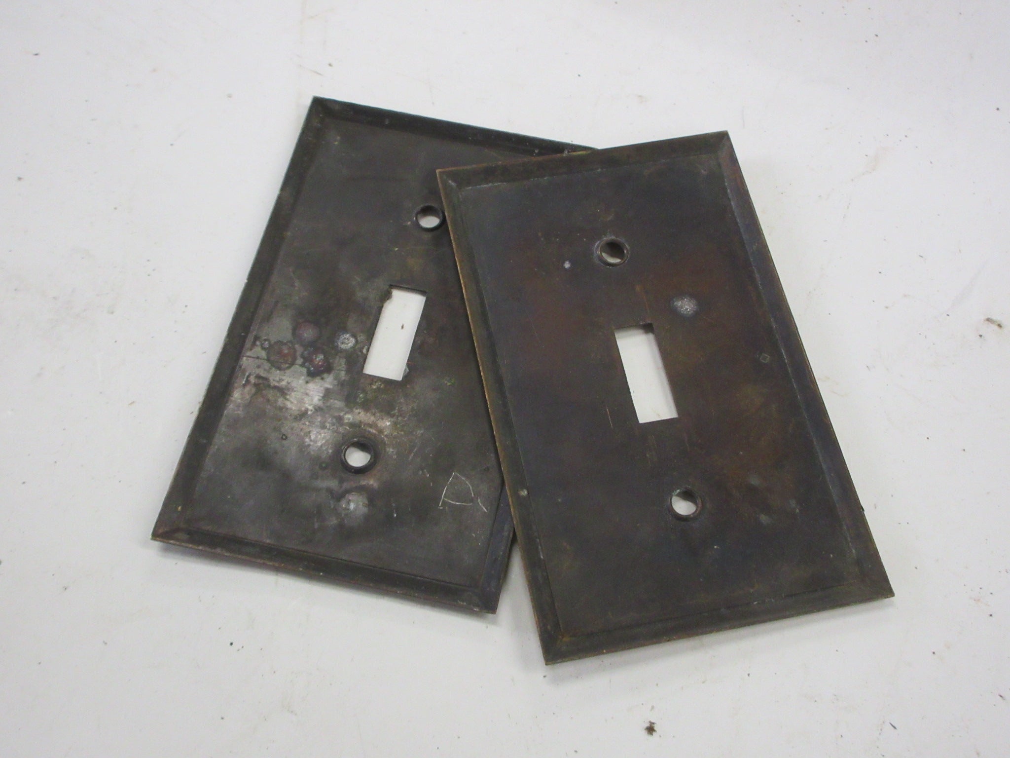 Vintage Brass Single Switch Cover Plates (Set of Two)