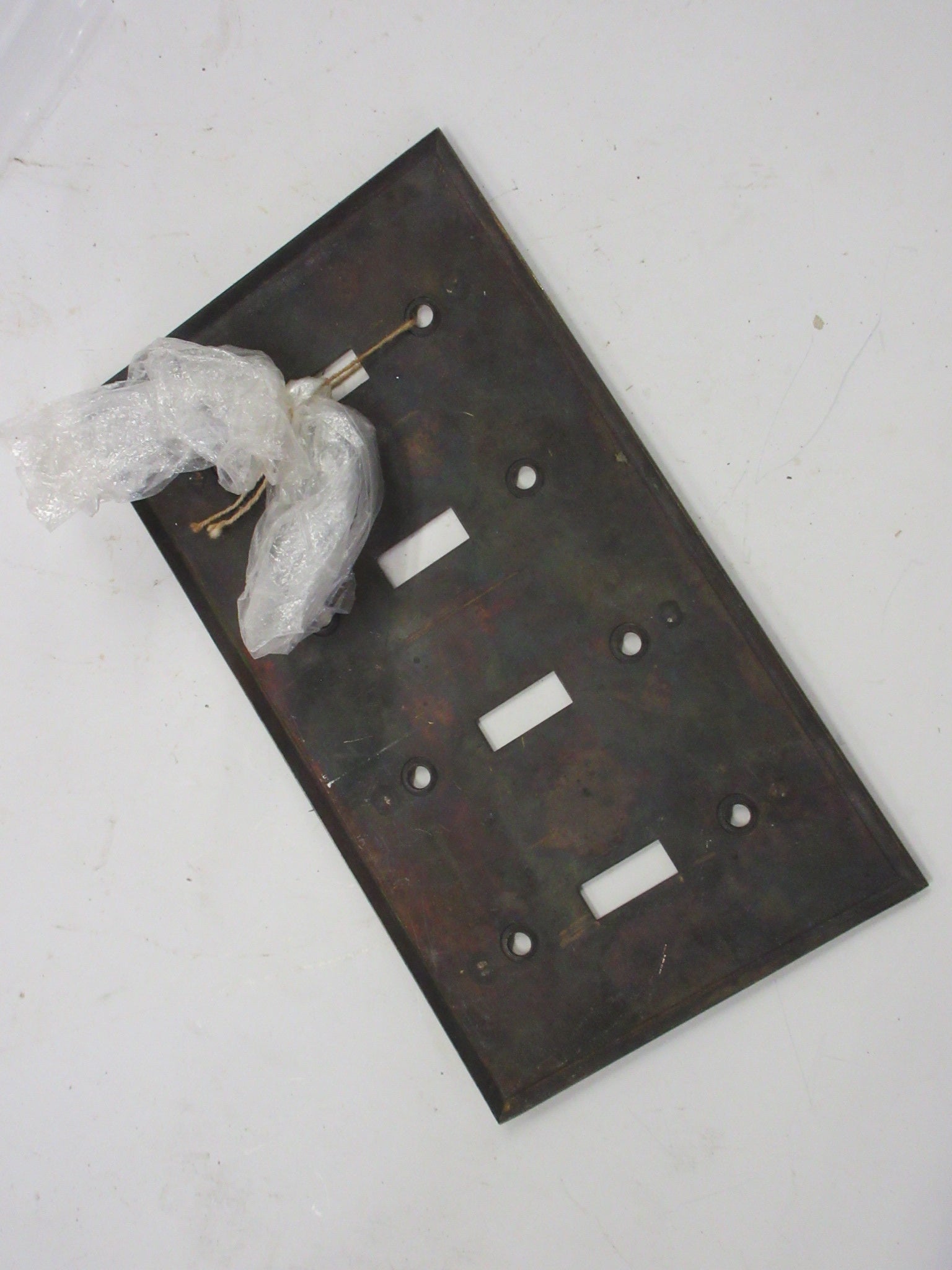 Vintage Brass Four Switch Cover Plate
