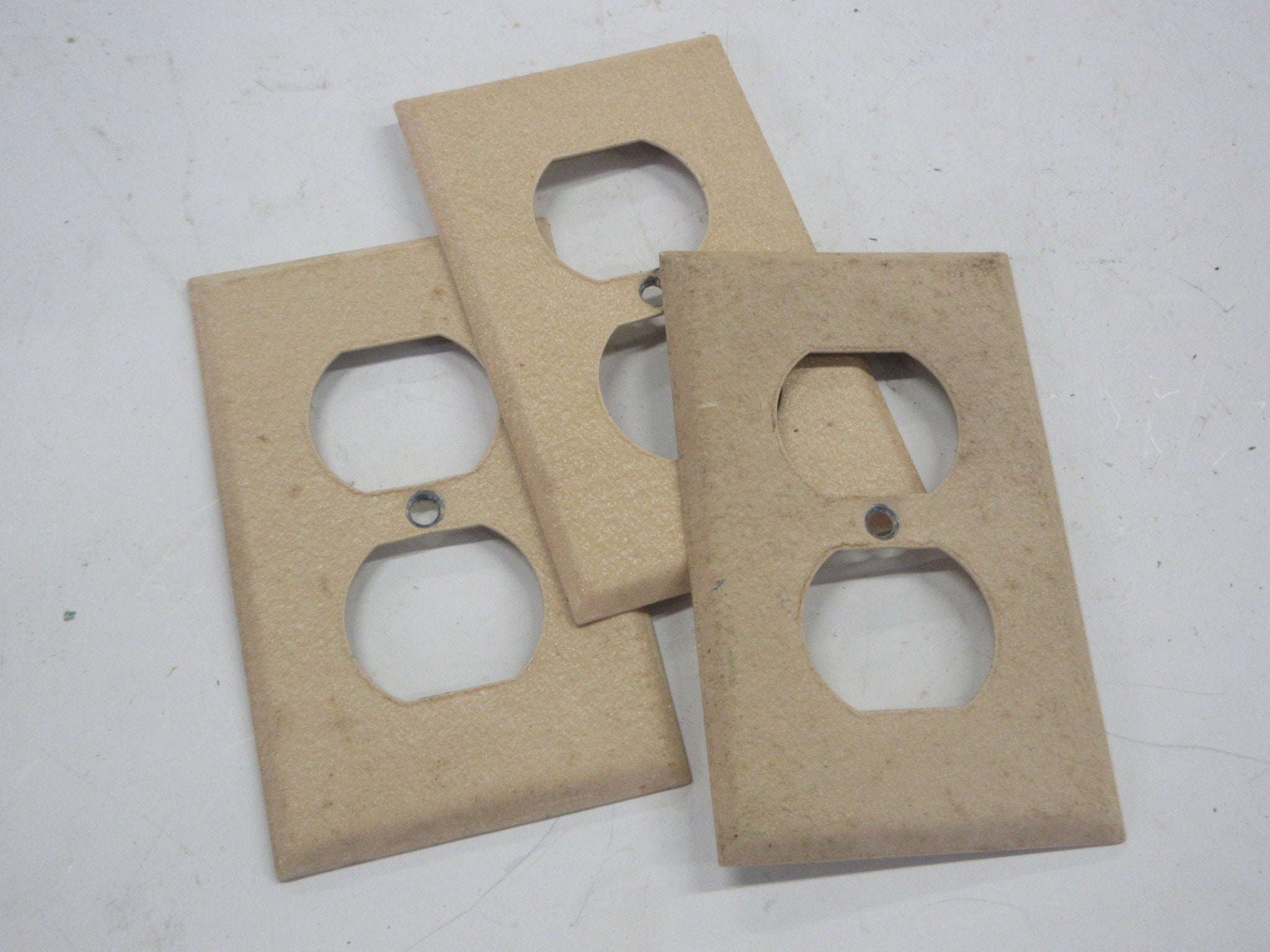 Vintage Textured Outlet Cover Plates (Set of Three)