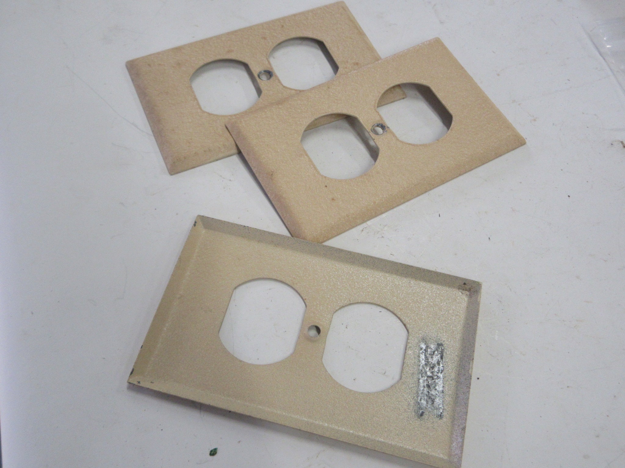 Vintage Textured Outlet Cover Plates (Set of Three)