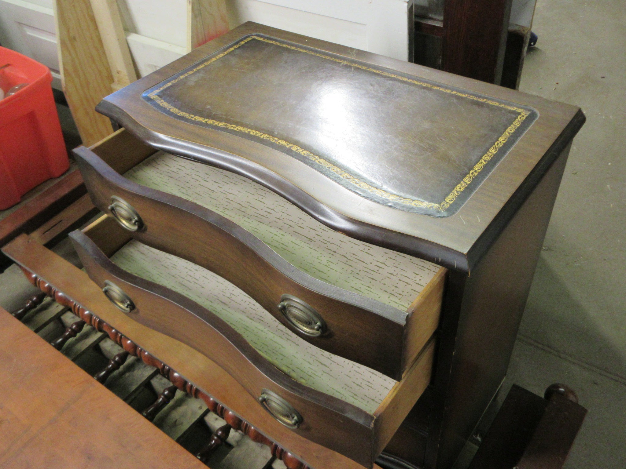 Wood Decorative Top Four Drawer Chest