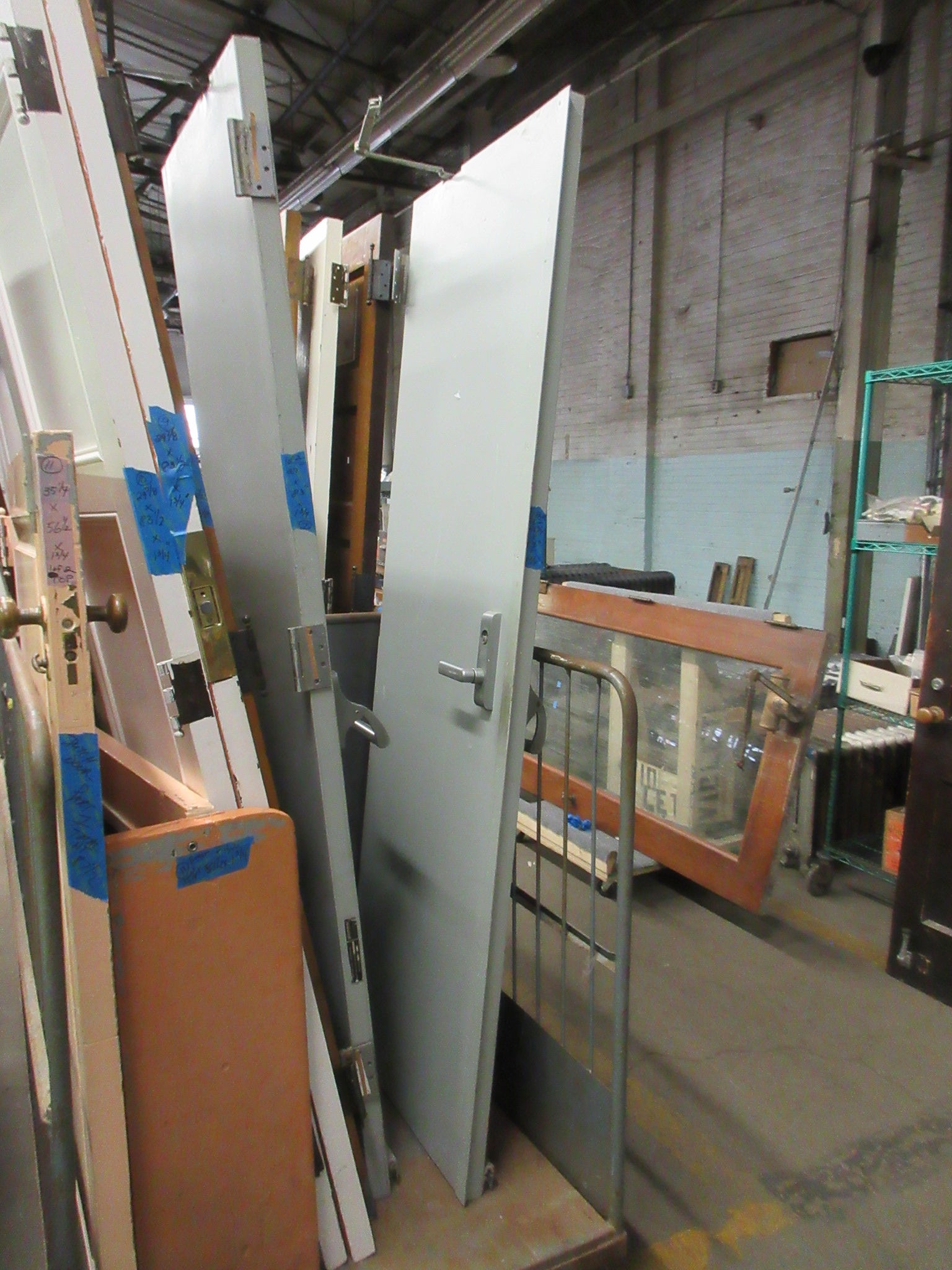Pair of Metal Commercial 3 Hr. Fire Rated Push Doors (Set of Two)