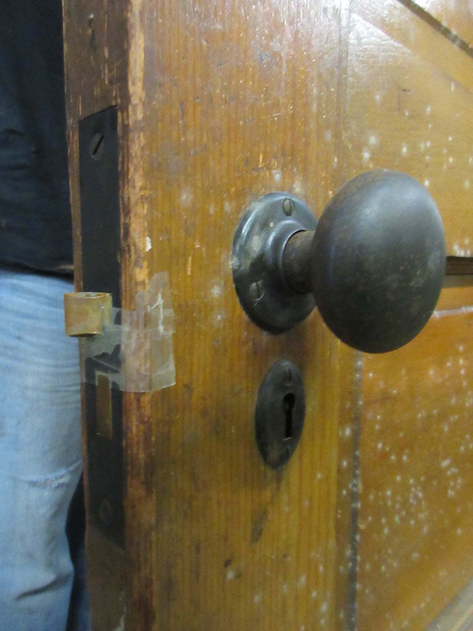Vintage Salvaged Paneled Door with Vent