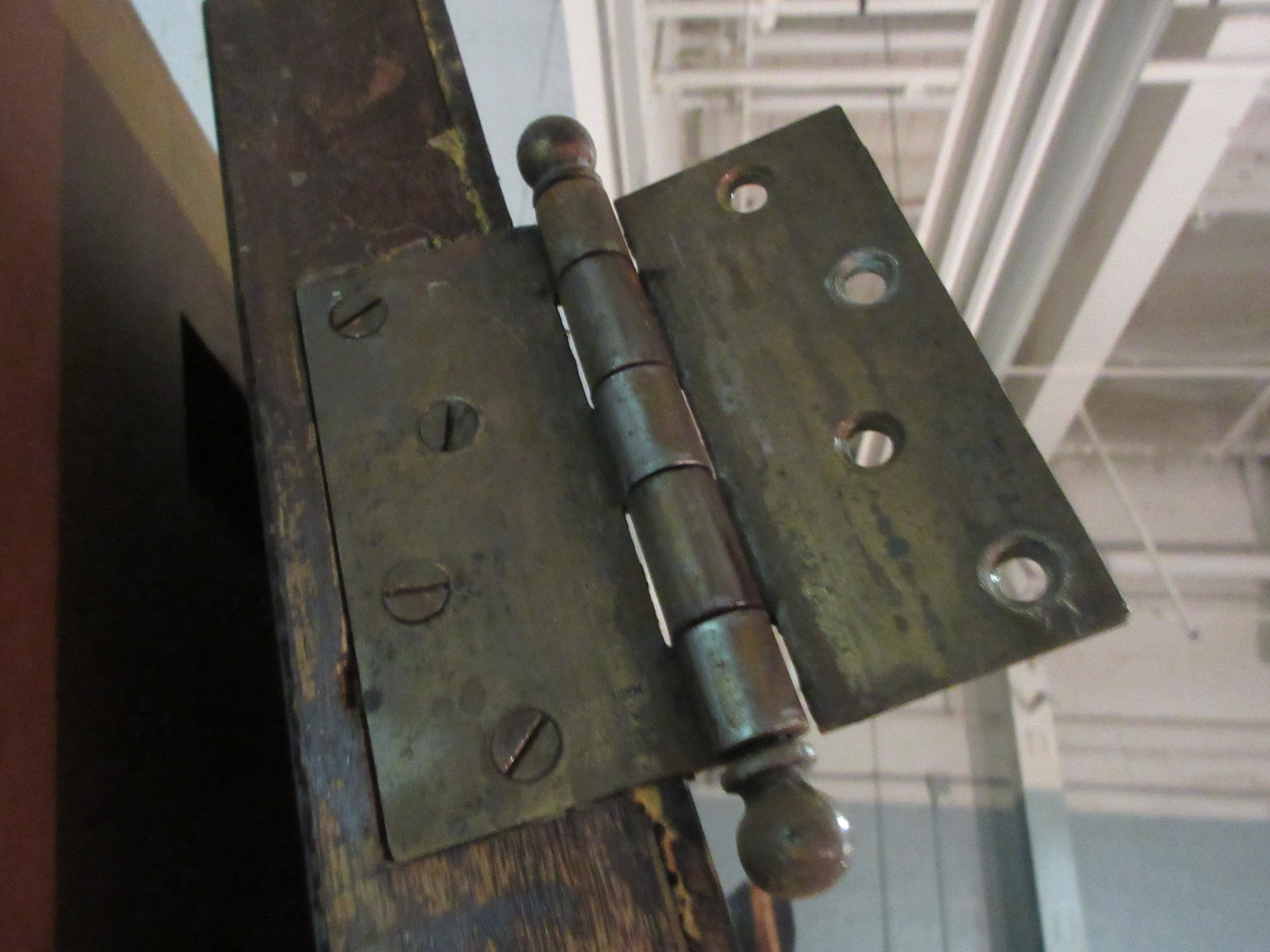 Vintage Slab Stained Wooden Doors with Handles & Push (Set of Two)