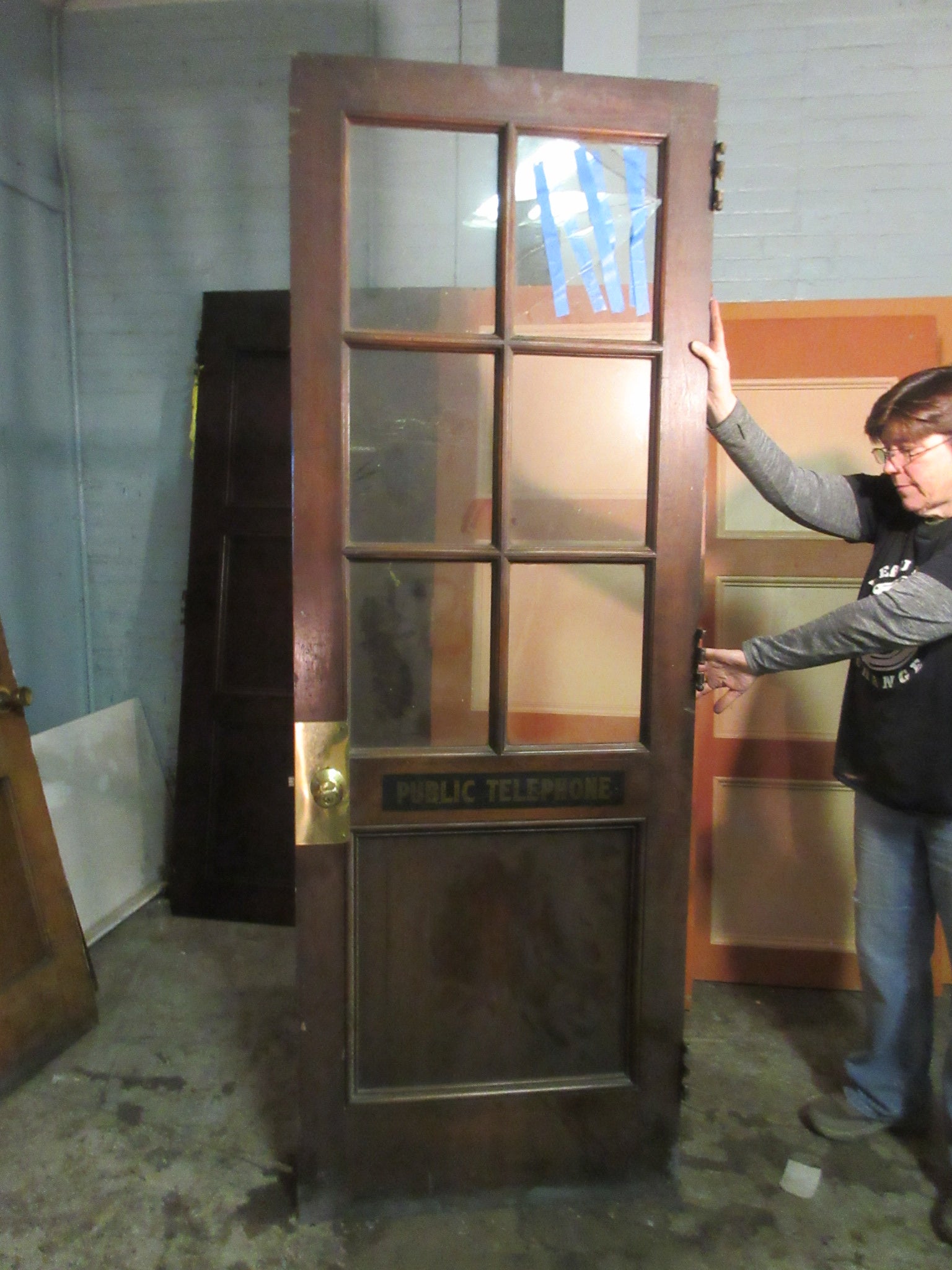 Vintage Six Lite Public Telephone Door