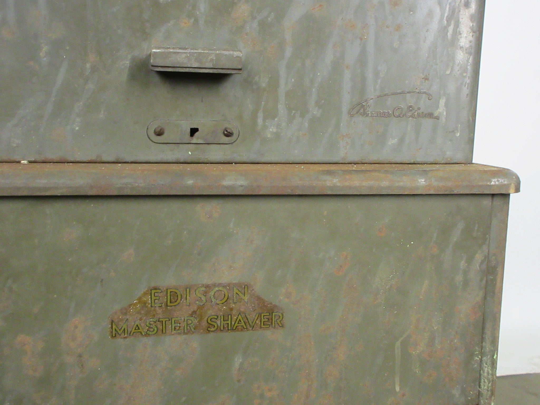 Antique Edison Ediphone Master Shaver Cabinet (As Is)