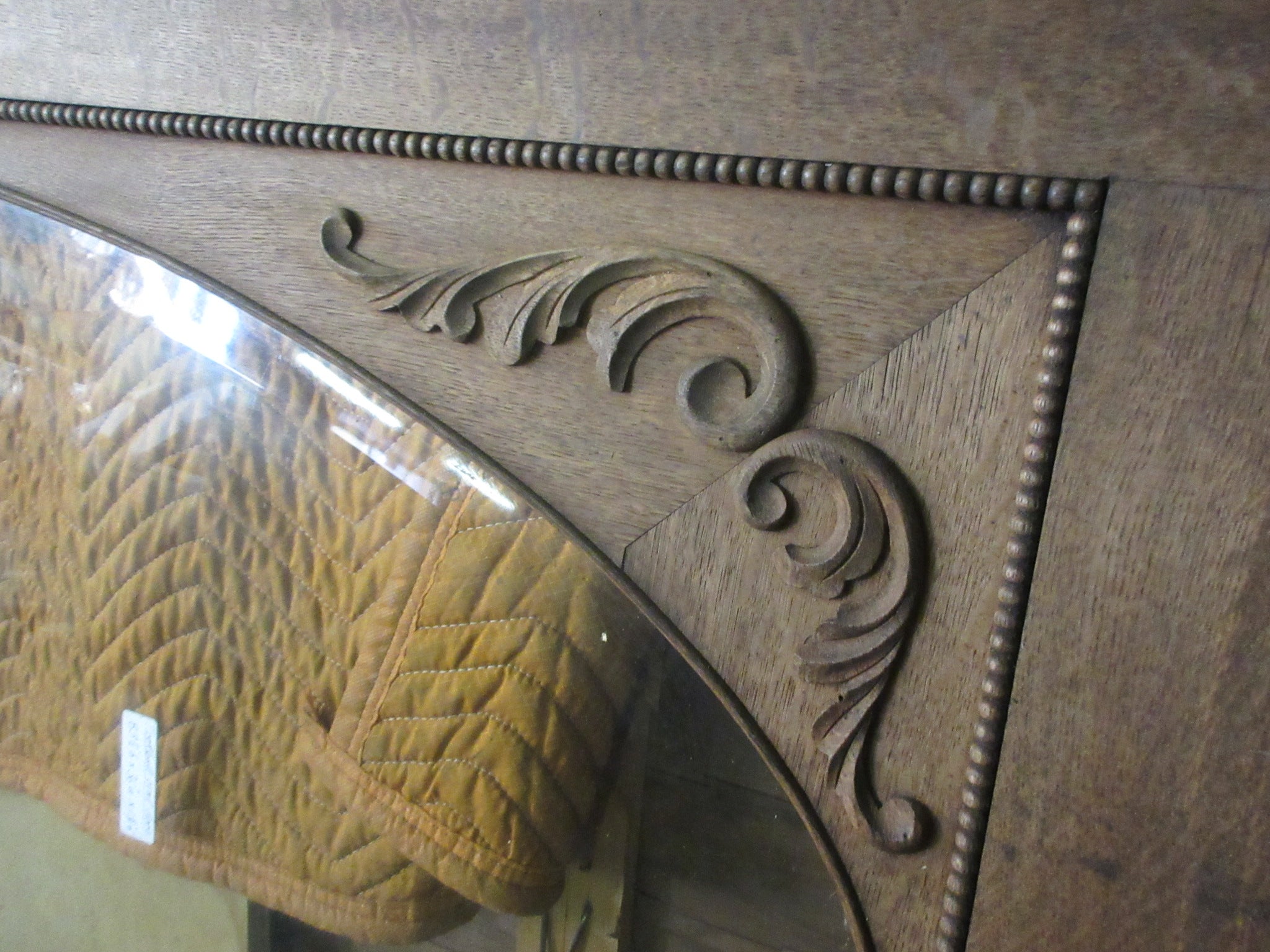 Vintage Oak Entry Door with Oval Glass 83 1/2"