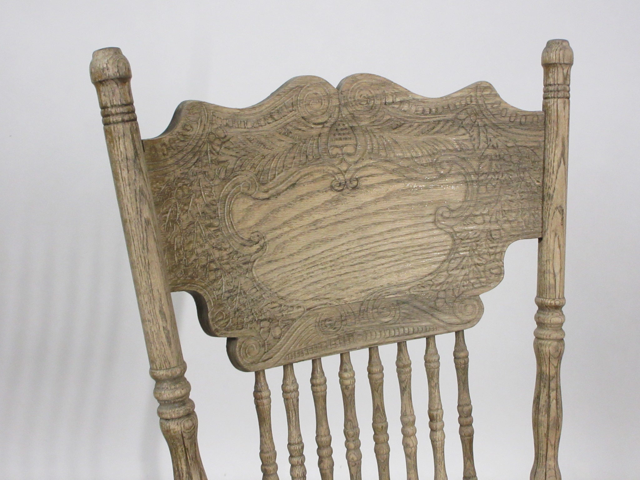 Carved Spindle Back Chair