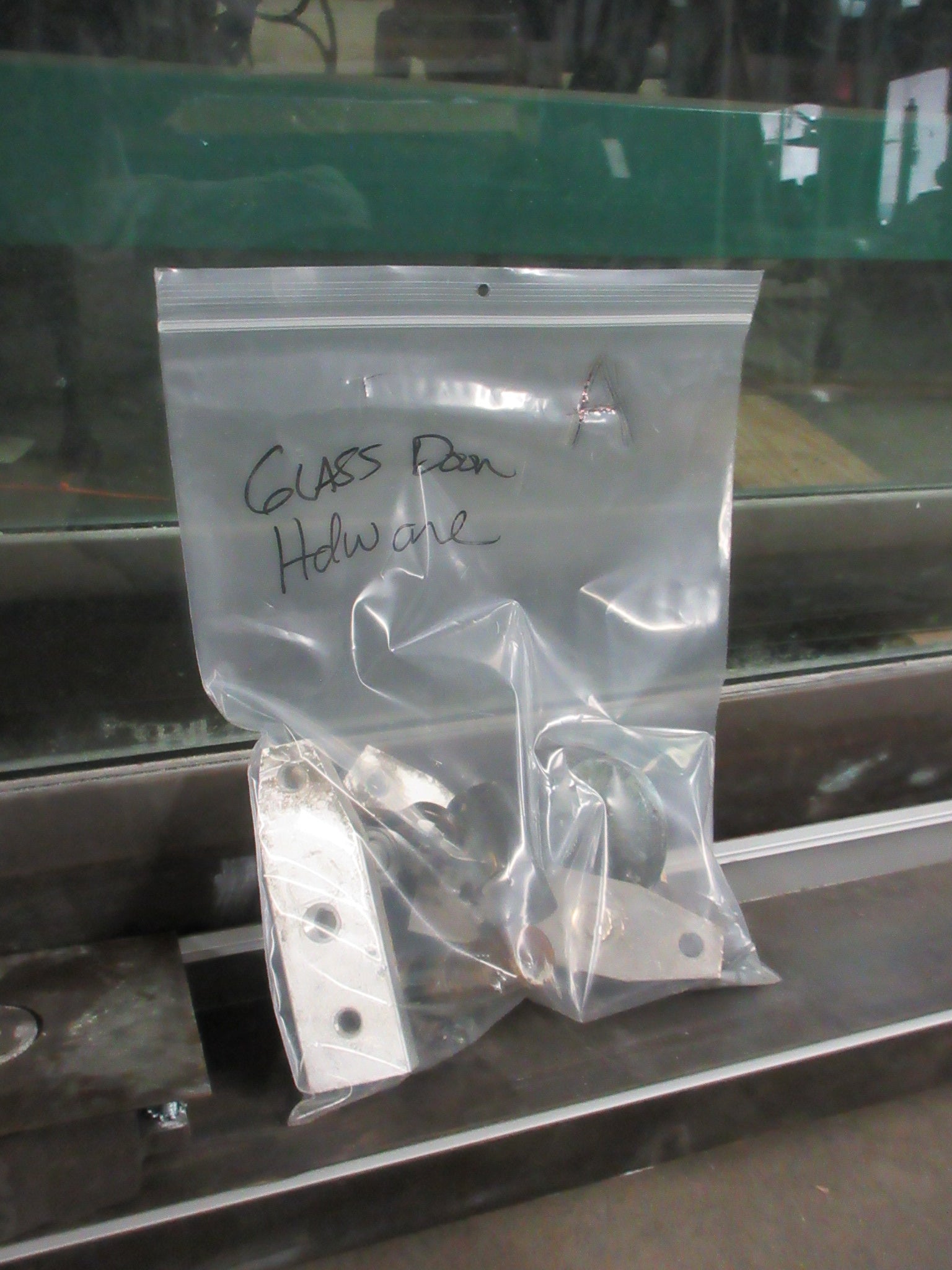 Full Glass Push Doors with Brass Hardware 92 1/2" (Set of Two)