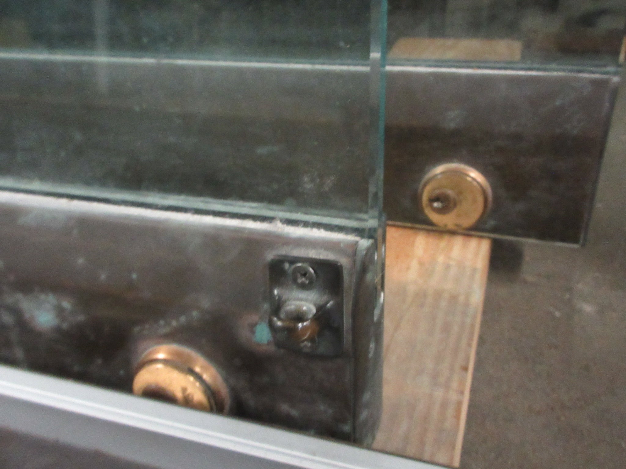 Full Glass Push Doors with Brass Hardware 92 1/2" (Set of Two)