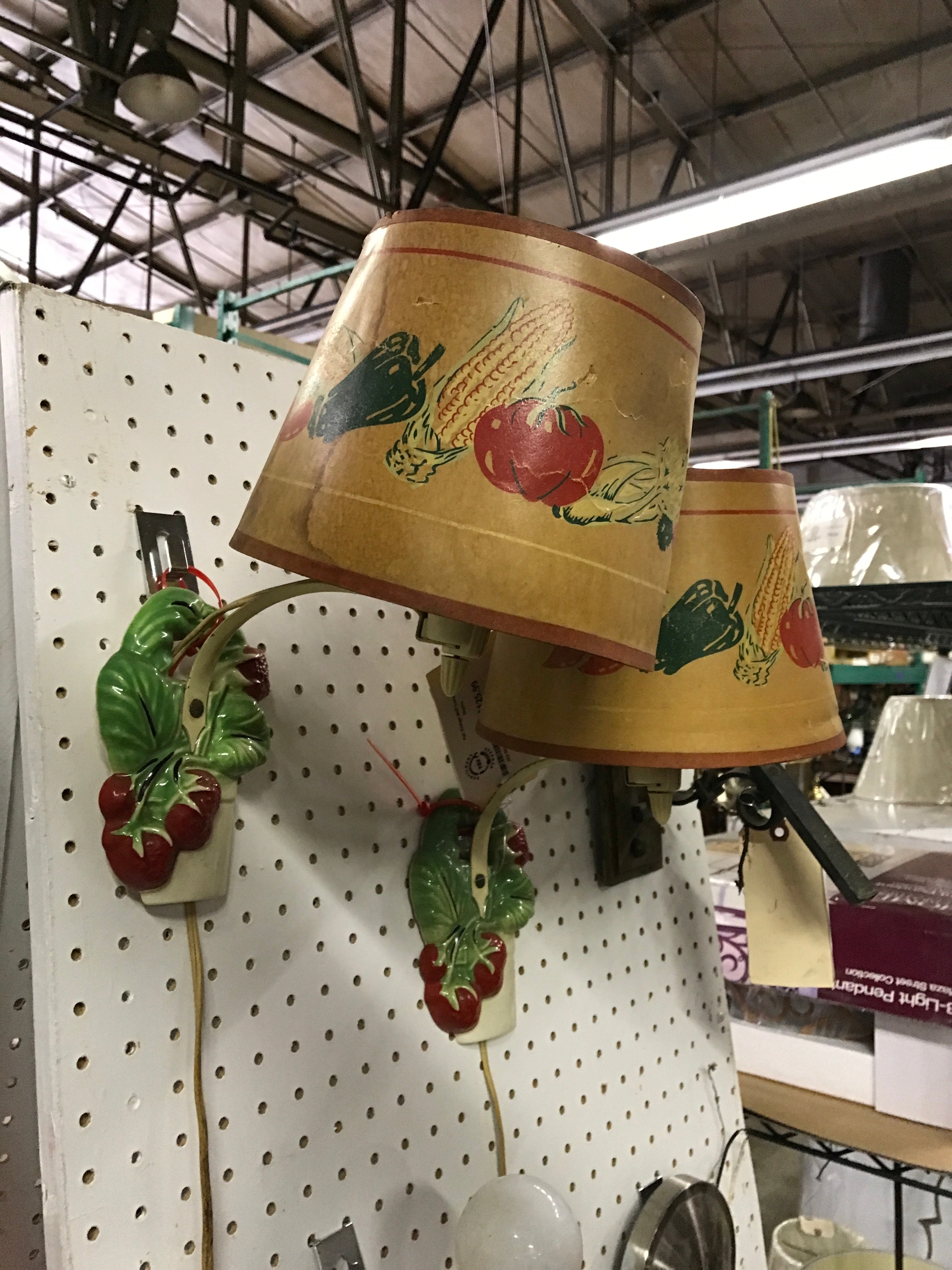 Pair Vintage Wall Sconce with Shades