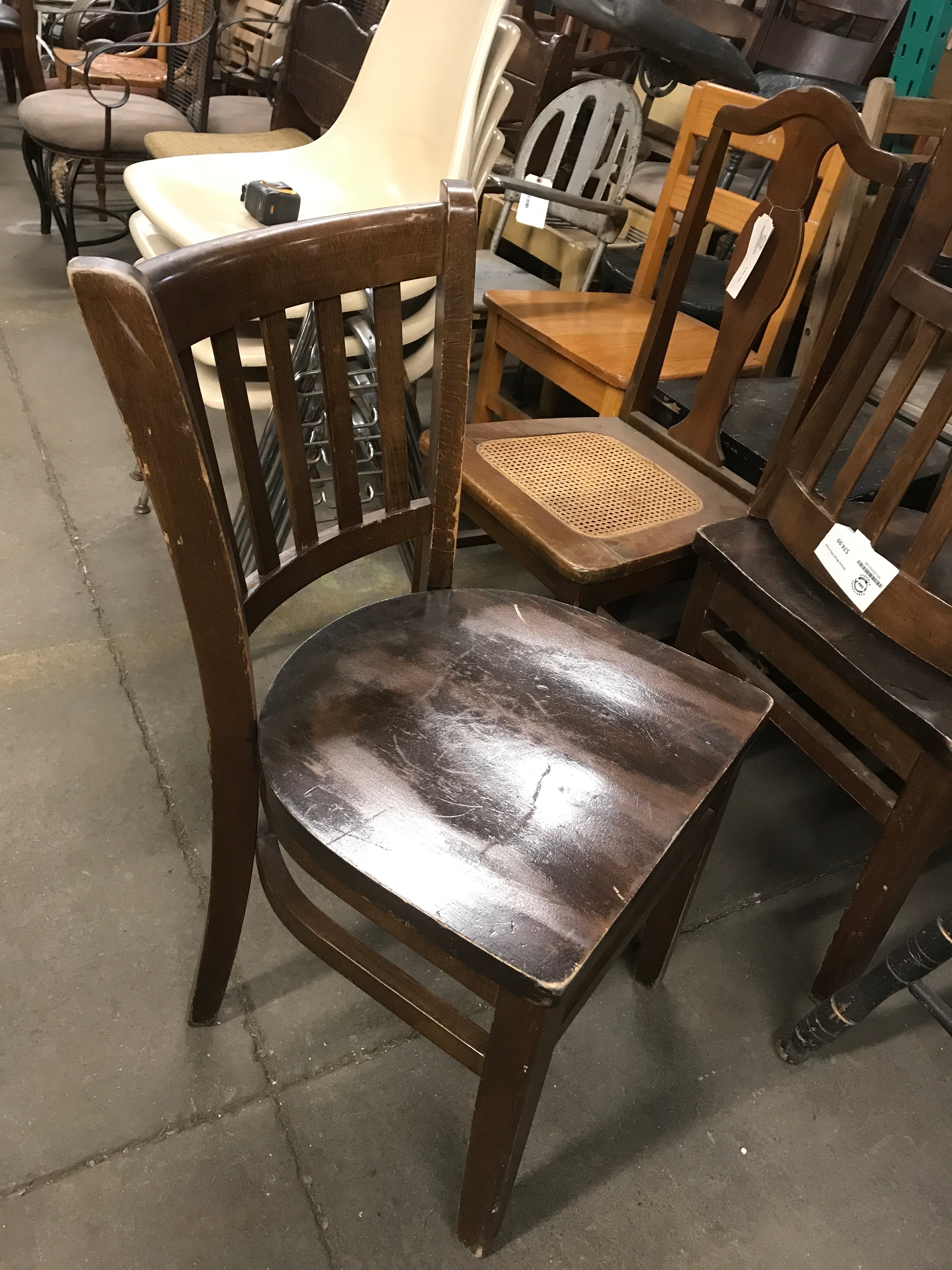 Antique Wood Office Chair