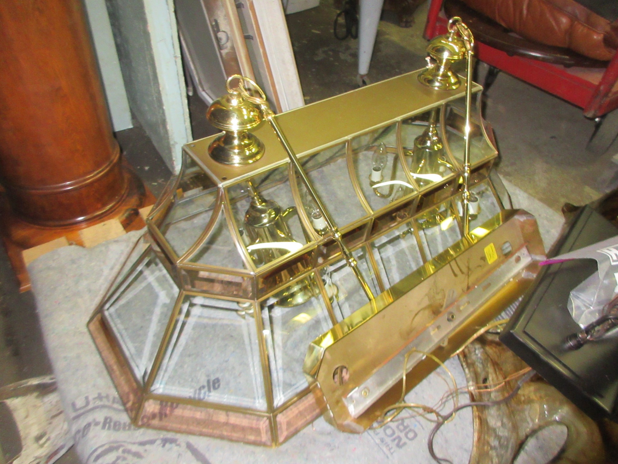 Blass Brass Rectangle Pendant Lamp