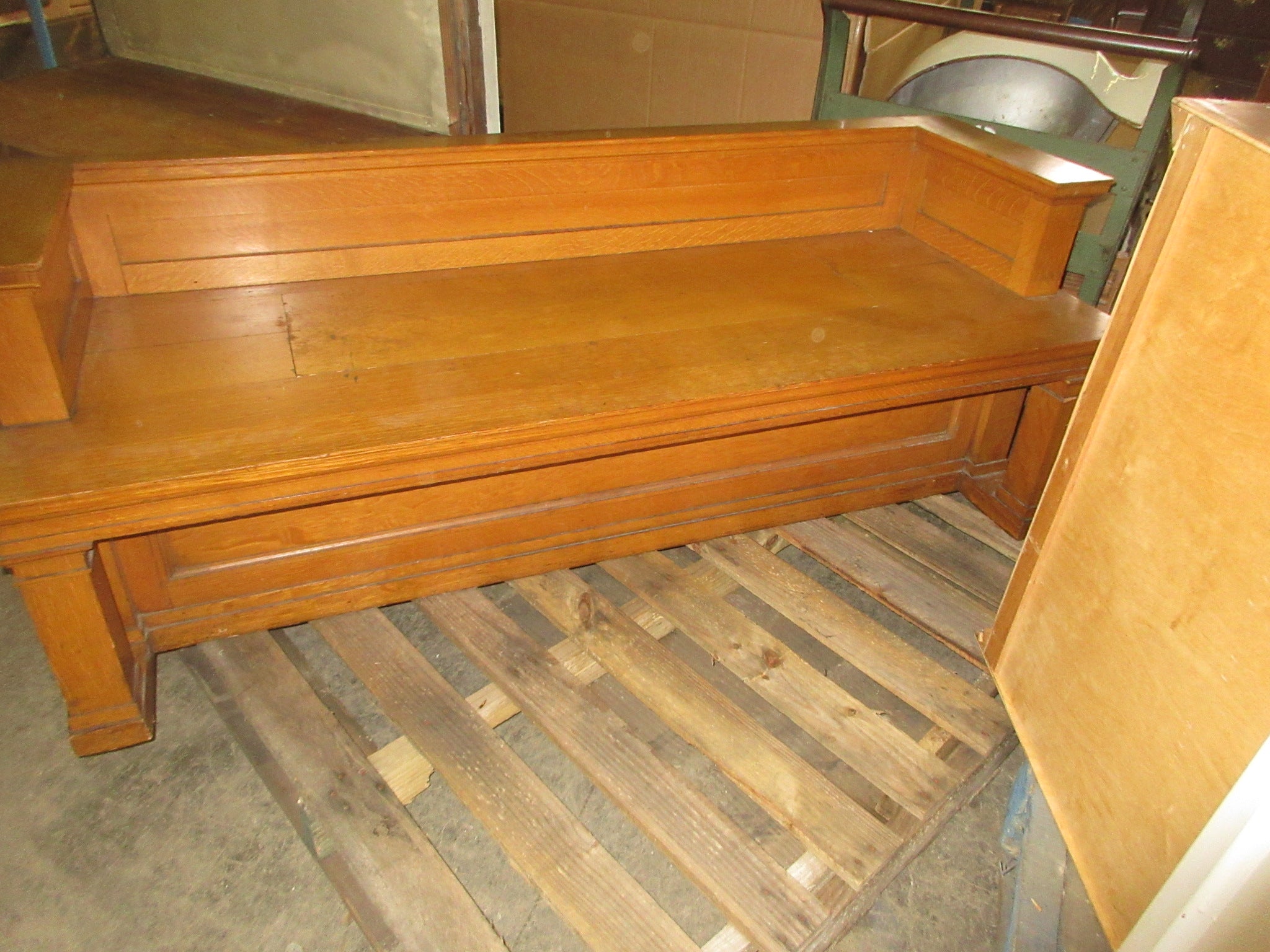 Wood Built In Bench with Built in Storage