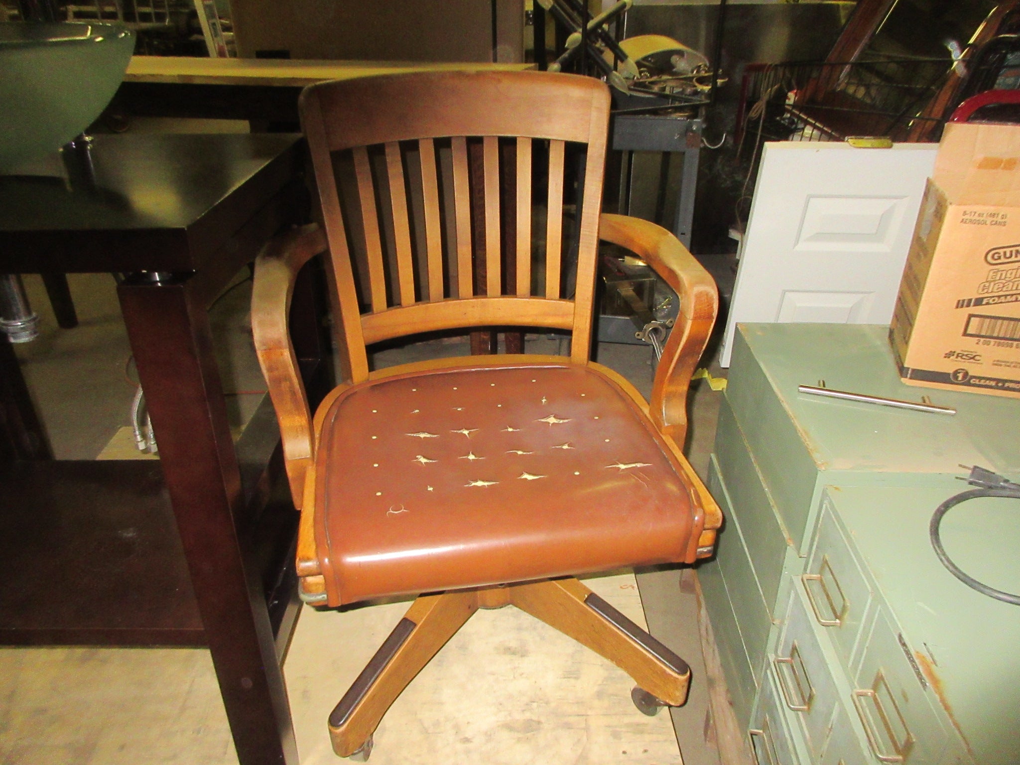 Vintage Wood Office Chair