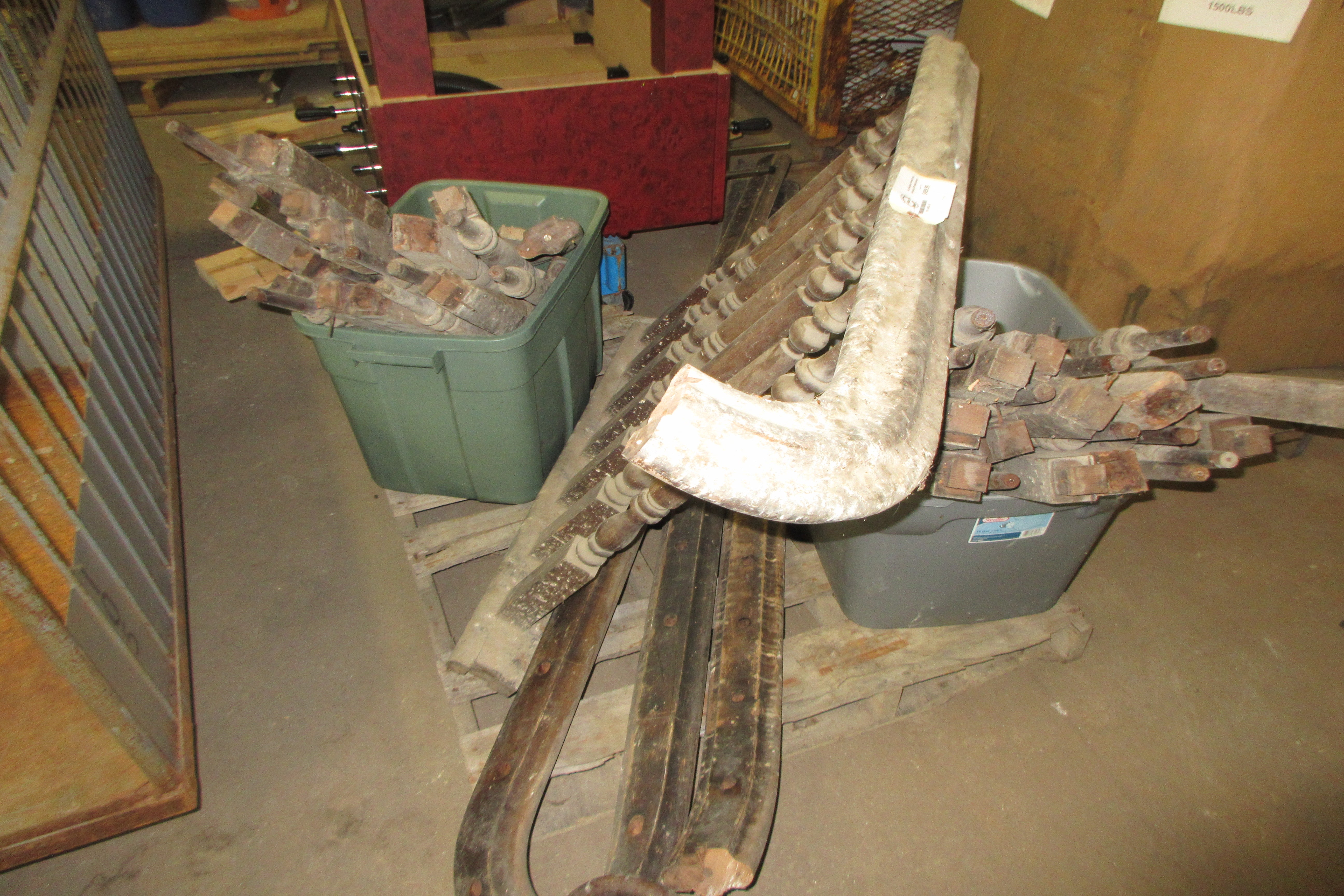 Set of Banister / Newel Post / Spindles (24ft total banister)