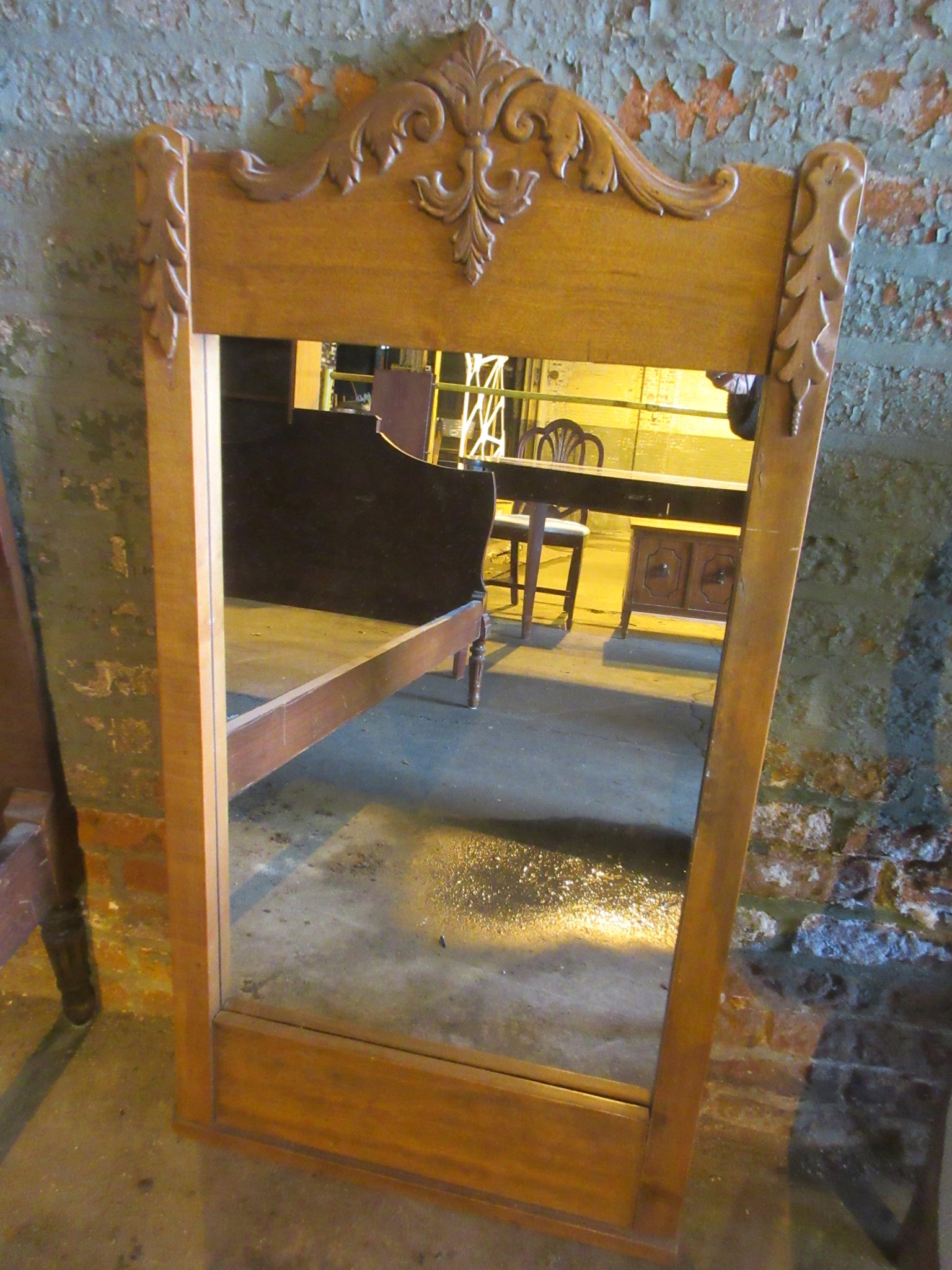 Carved Wooden Frame Mirror