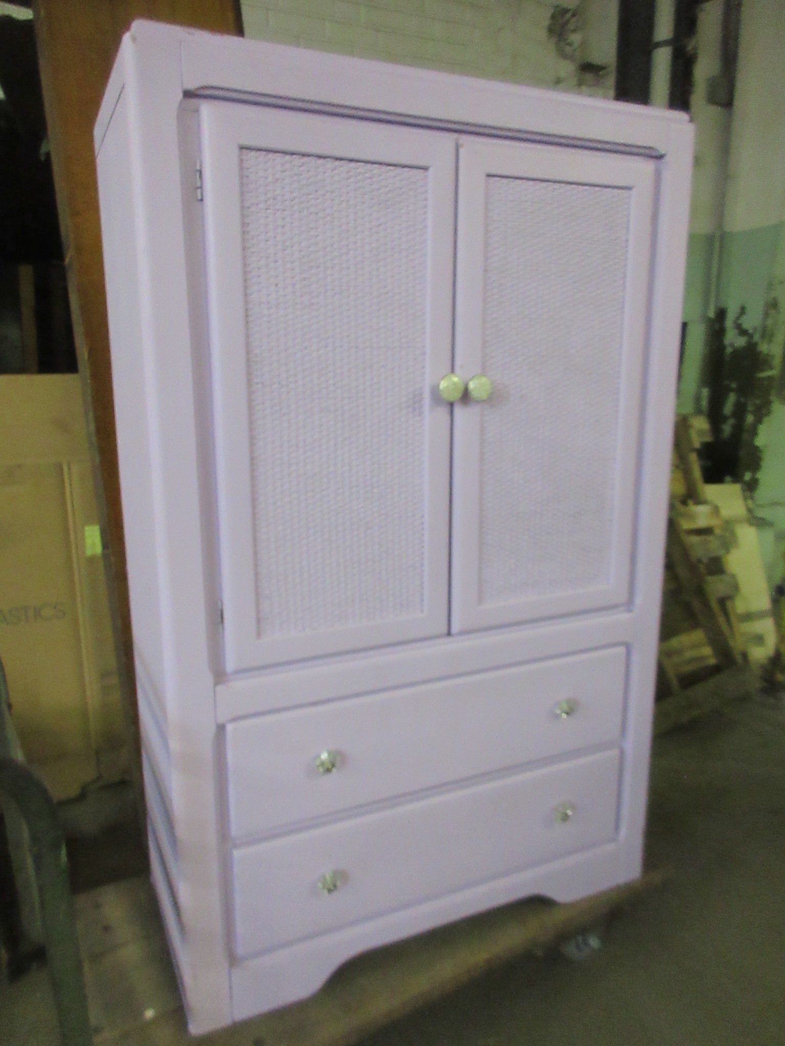 Purple Painted Armoire