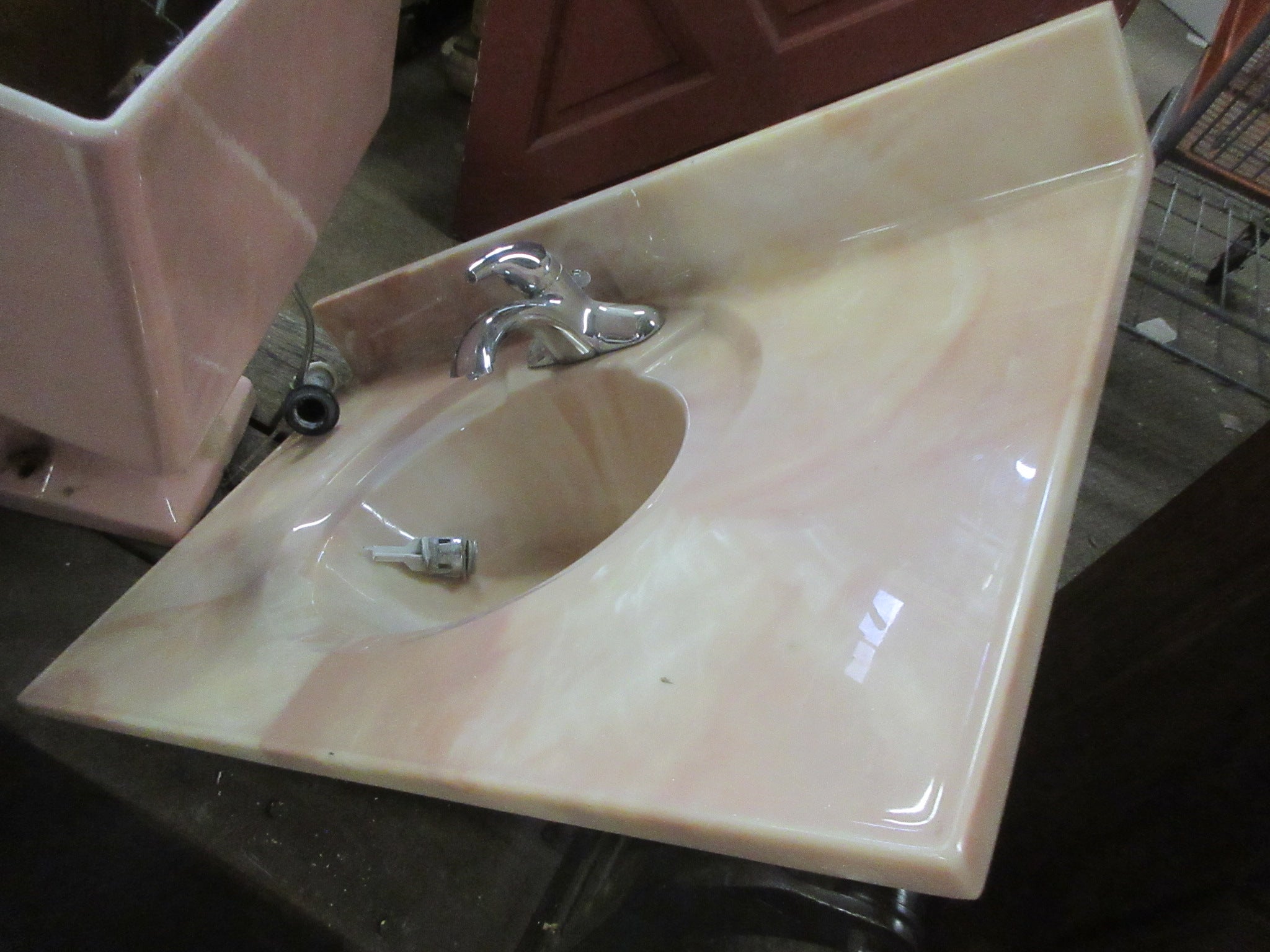 Pink Marbled Vanity Top