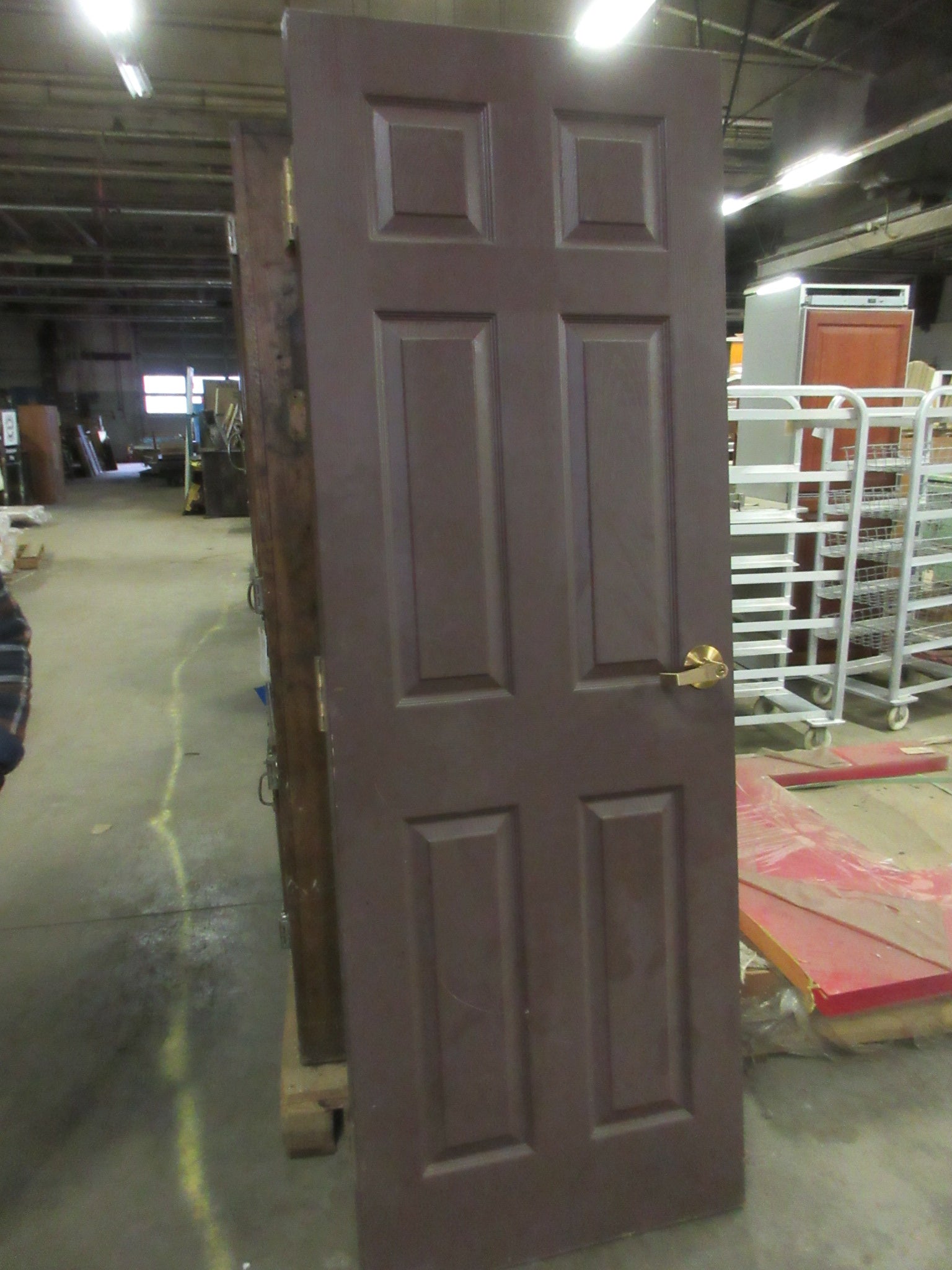 Six Panel Burgundy Door 30"