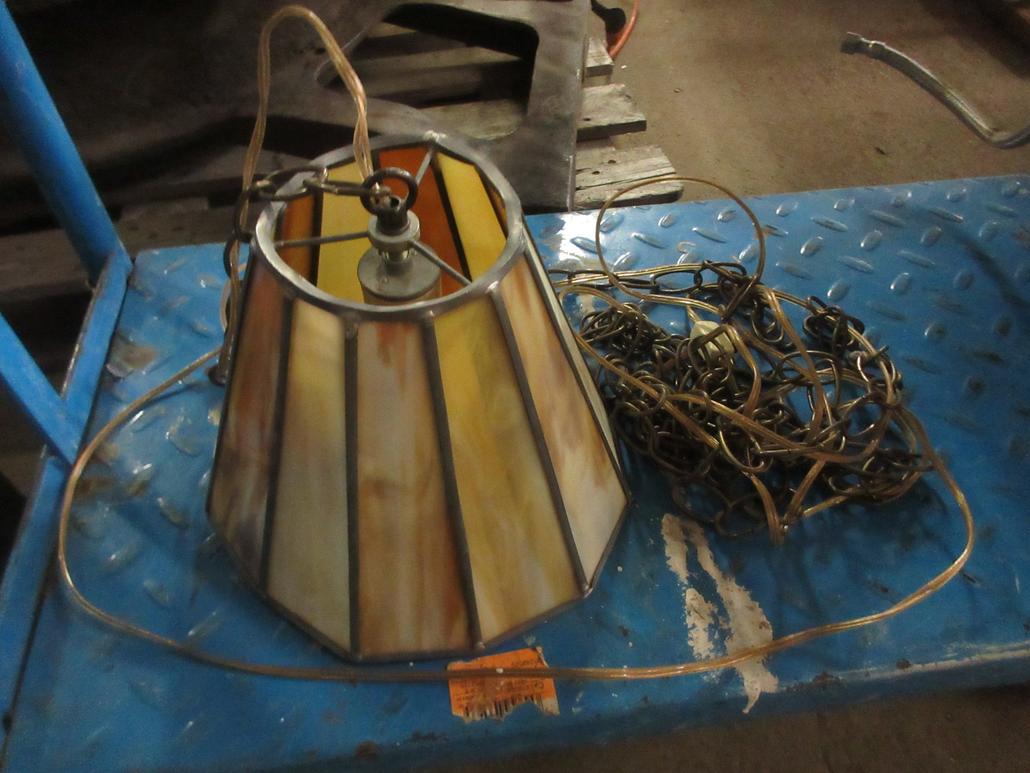 Hanging Leaded Glass Light