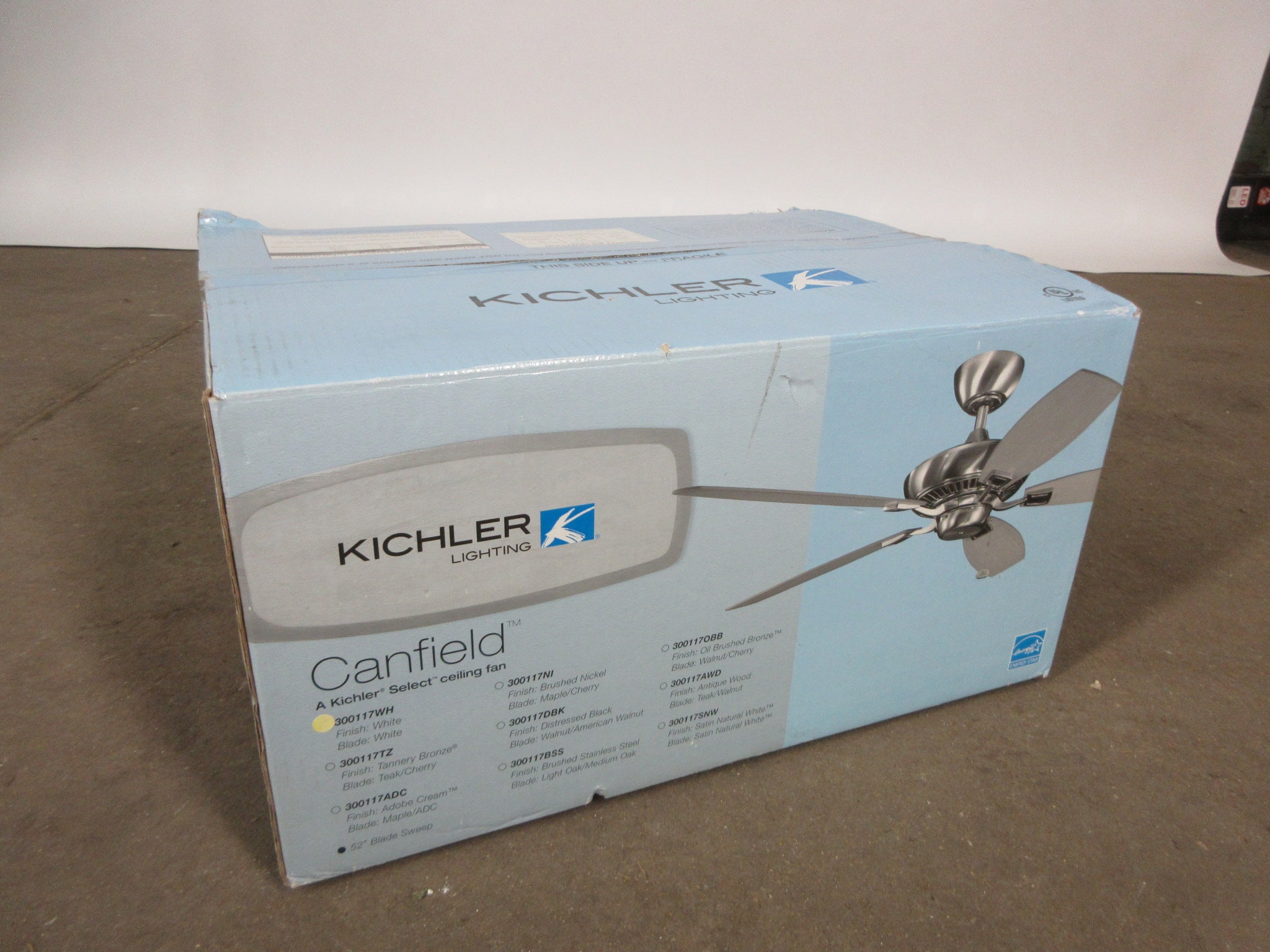 Kichler "Canfield" White Ceiling Fan 52"