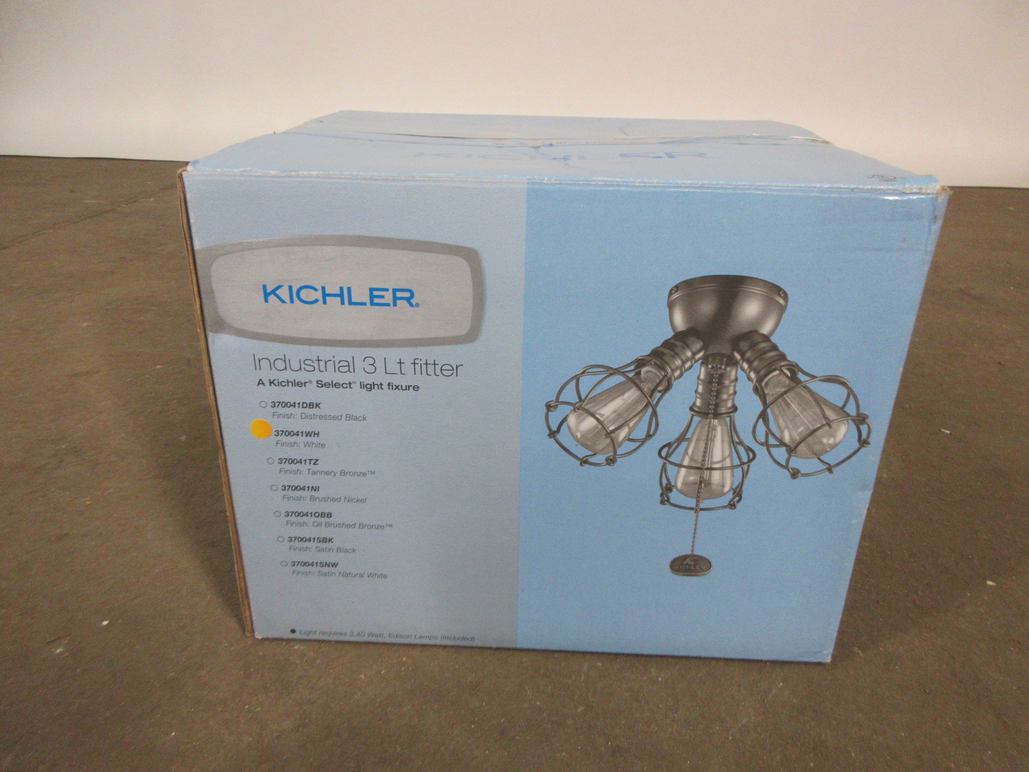 Kichler Industrial White 3 Light Fitter