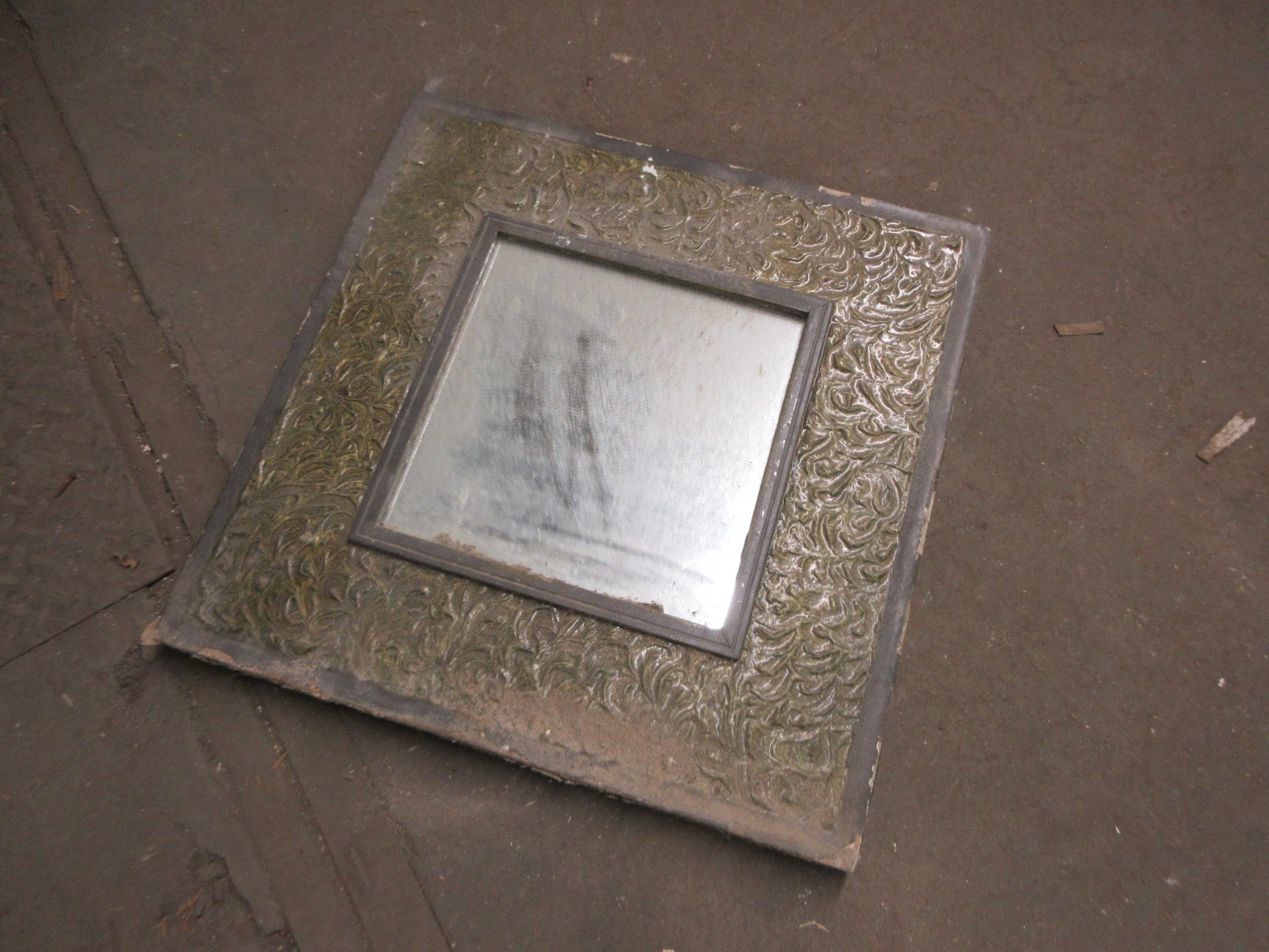 Square Wooden Mirror