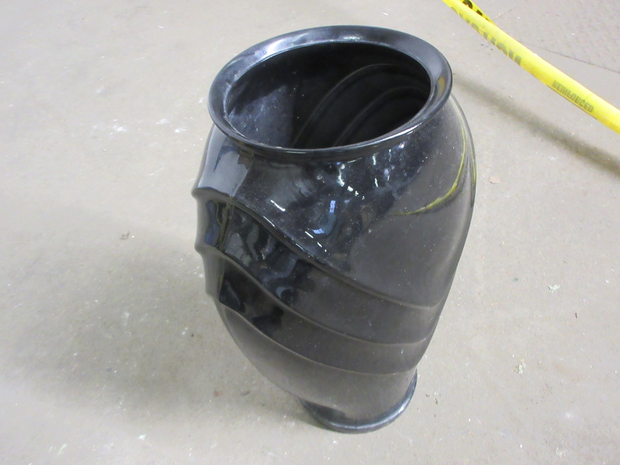 Black Ceramic Vase