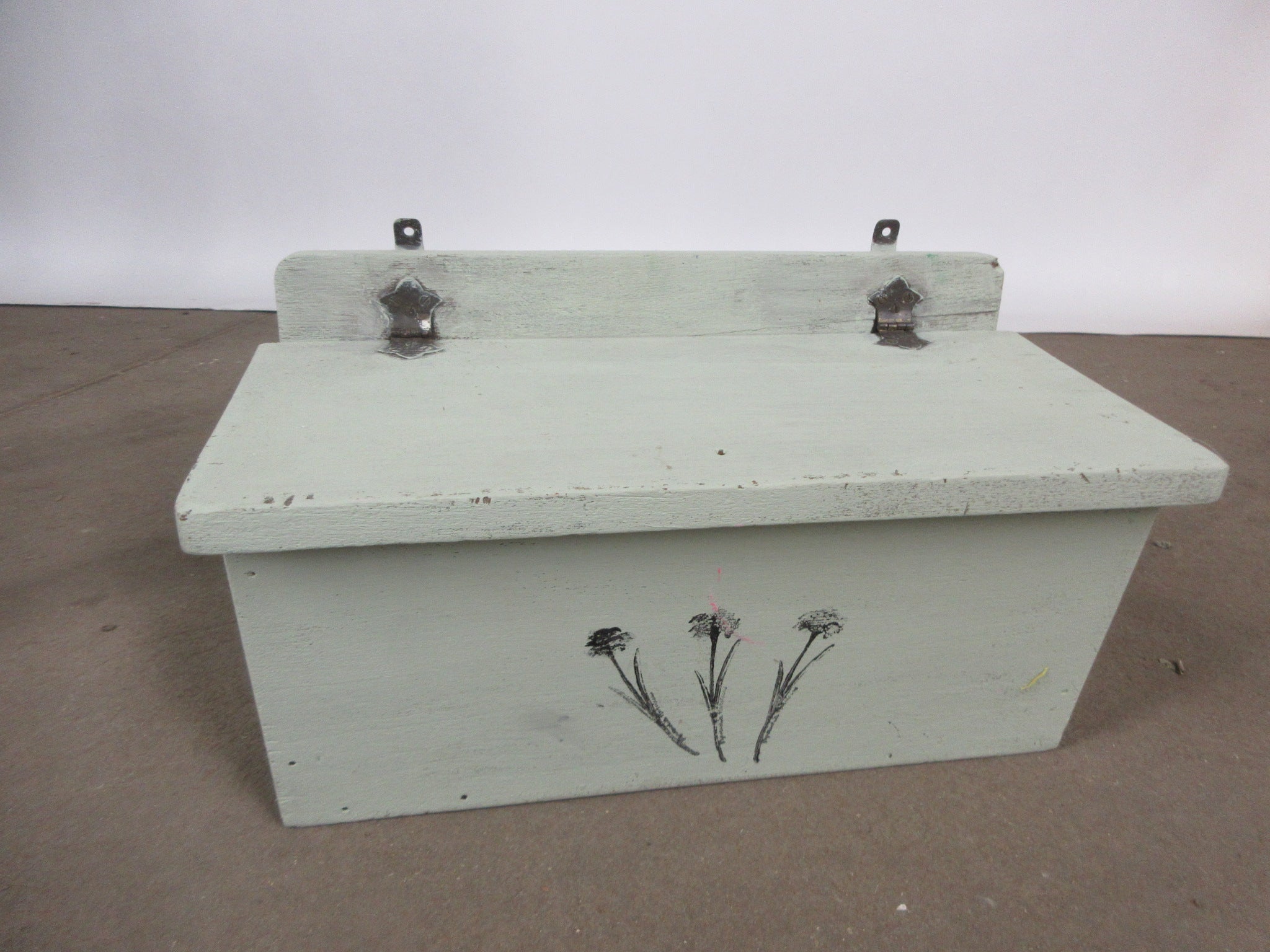 Painted Wall Mount Wooden Box