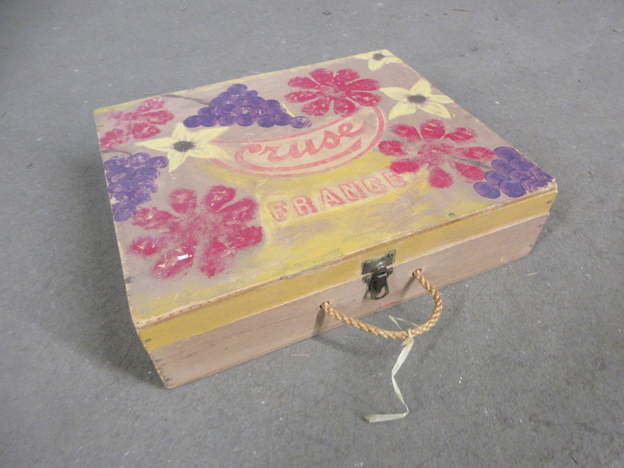 Painted French Box with Handle