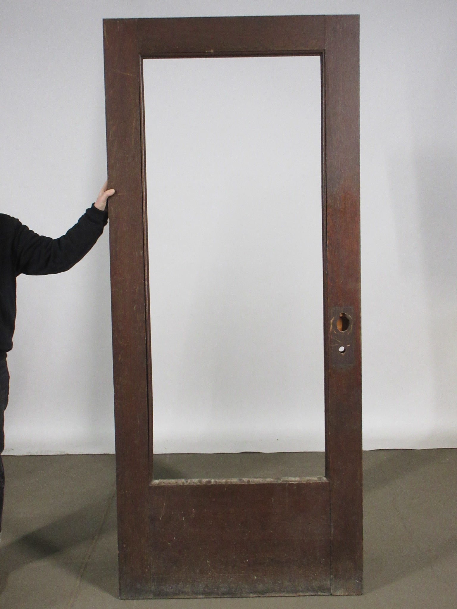 Wood Entry Door with Frame for Full Glass