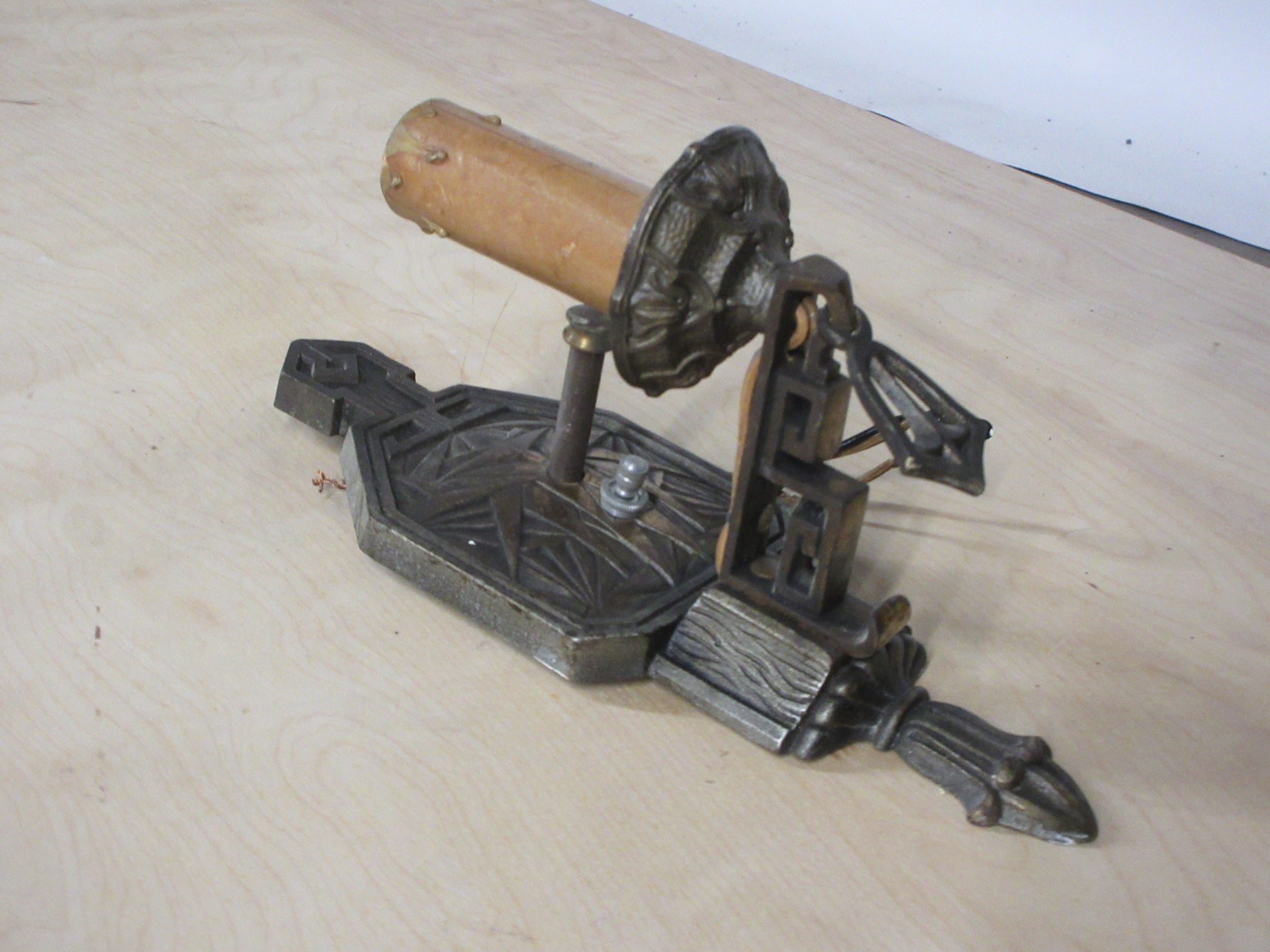 Cast Iron Art Deco Wall Sconce