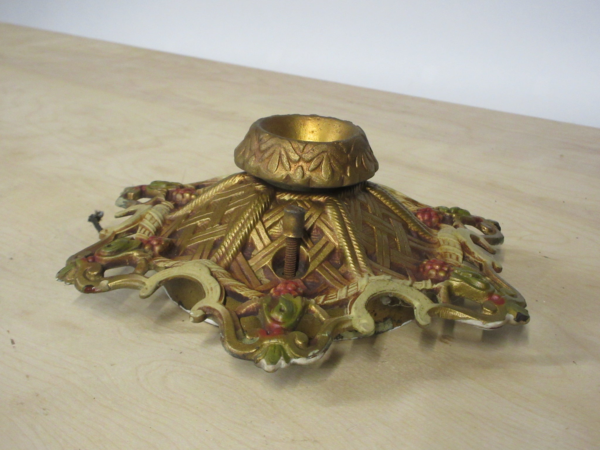 Brass Embellished Ceiling Mount Light Fixture