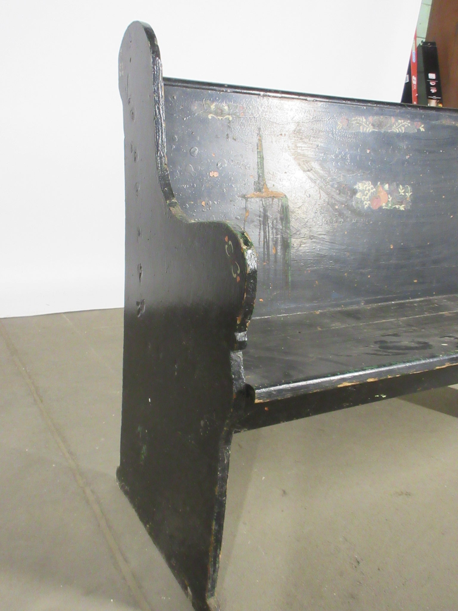 Painted Wooden Bench