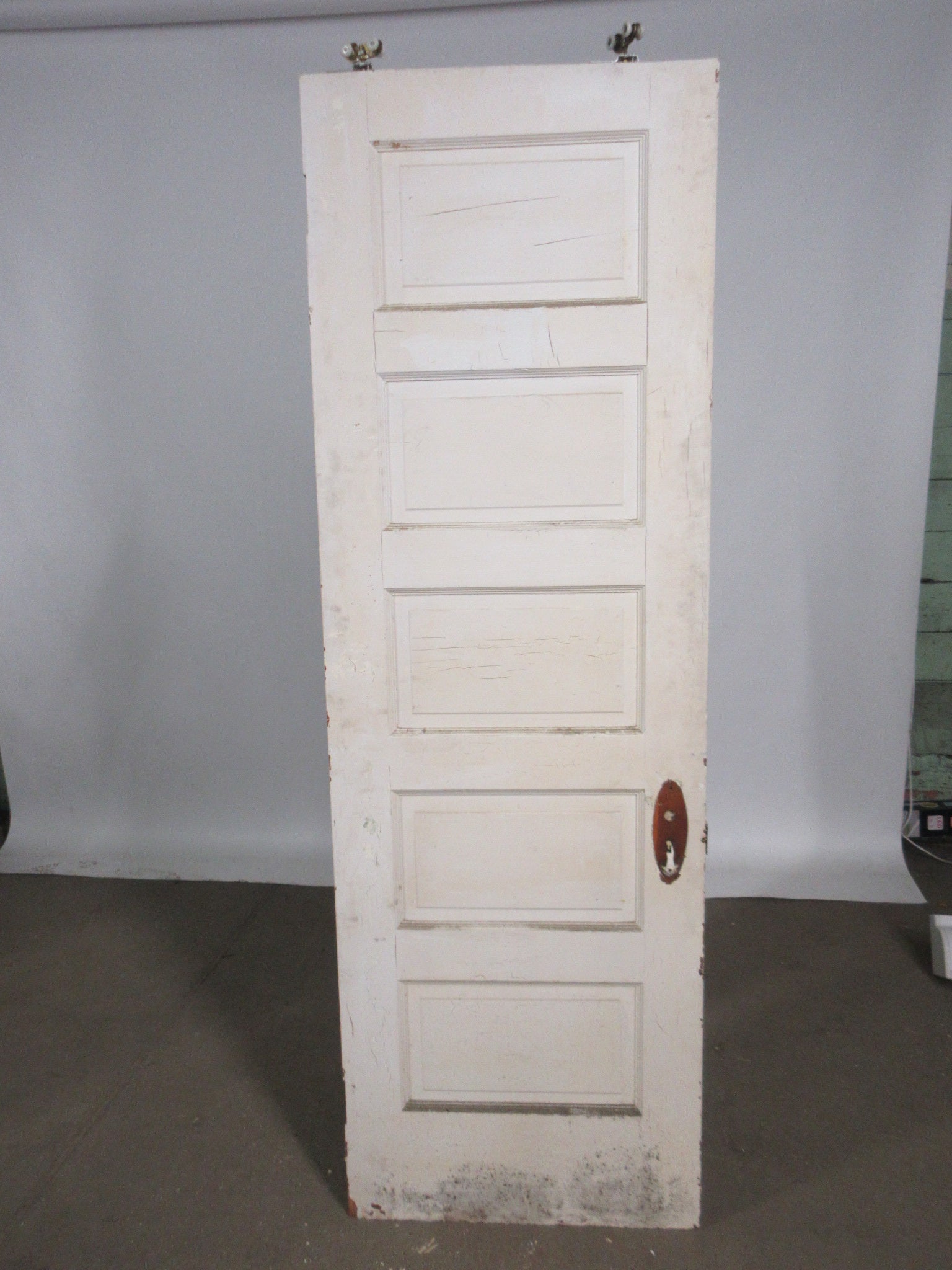 Five Panel Interior Door with Track Casters