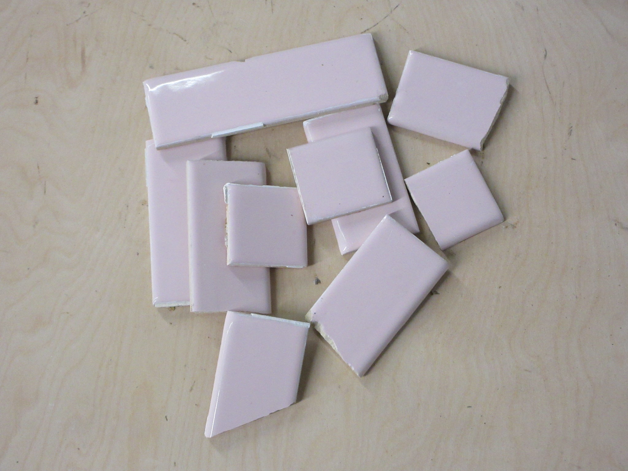 Lot of Assorted Size Pink Tile