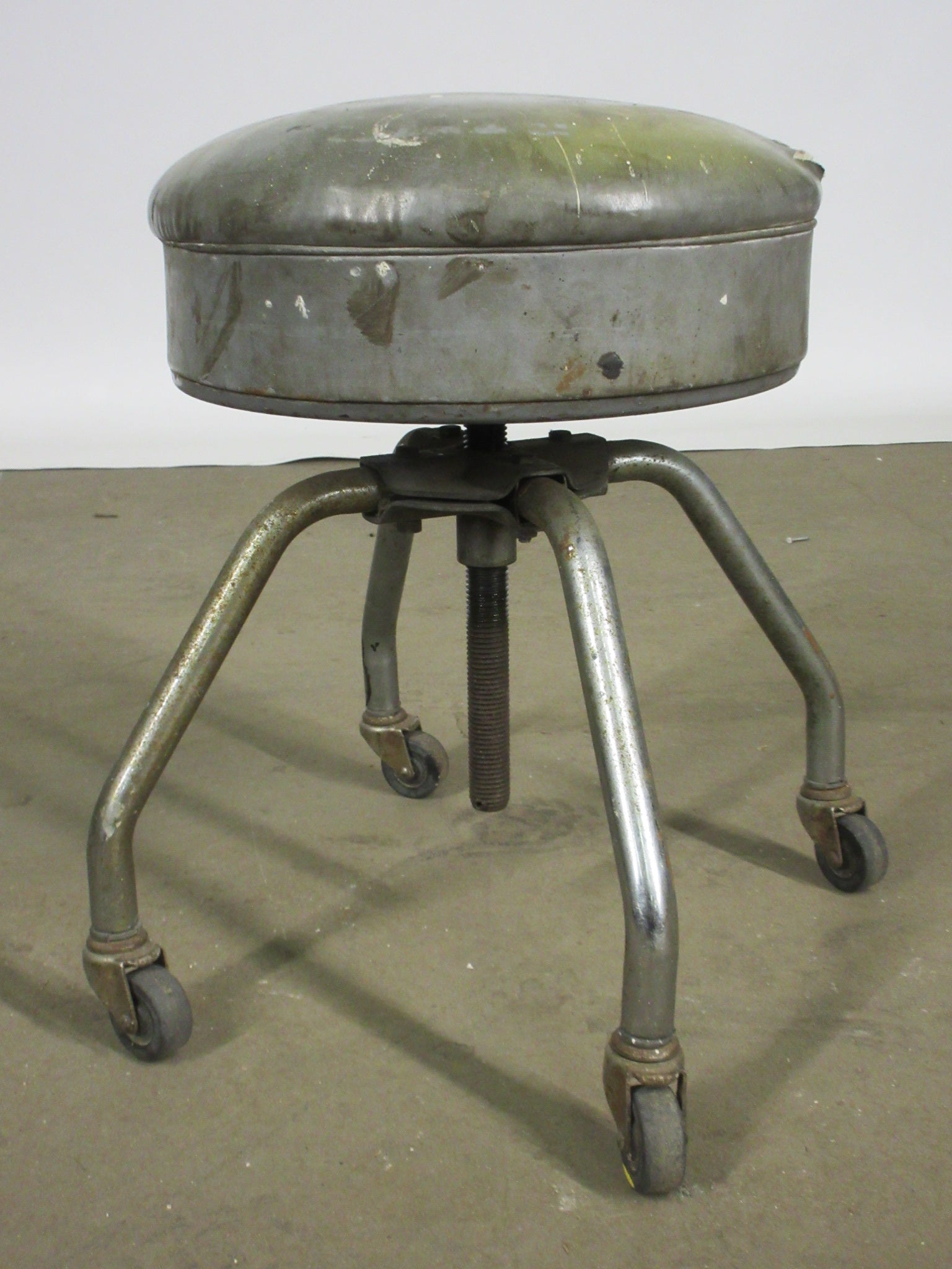 Vintage Medical Stool on Rolling Casters
