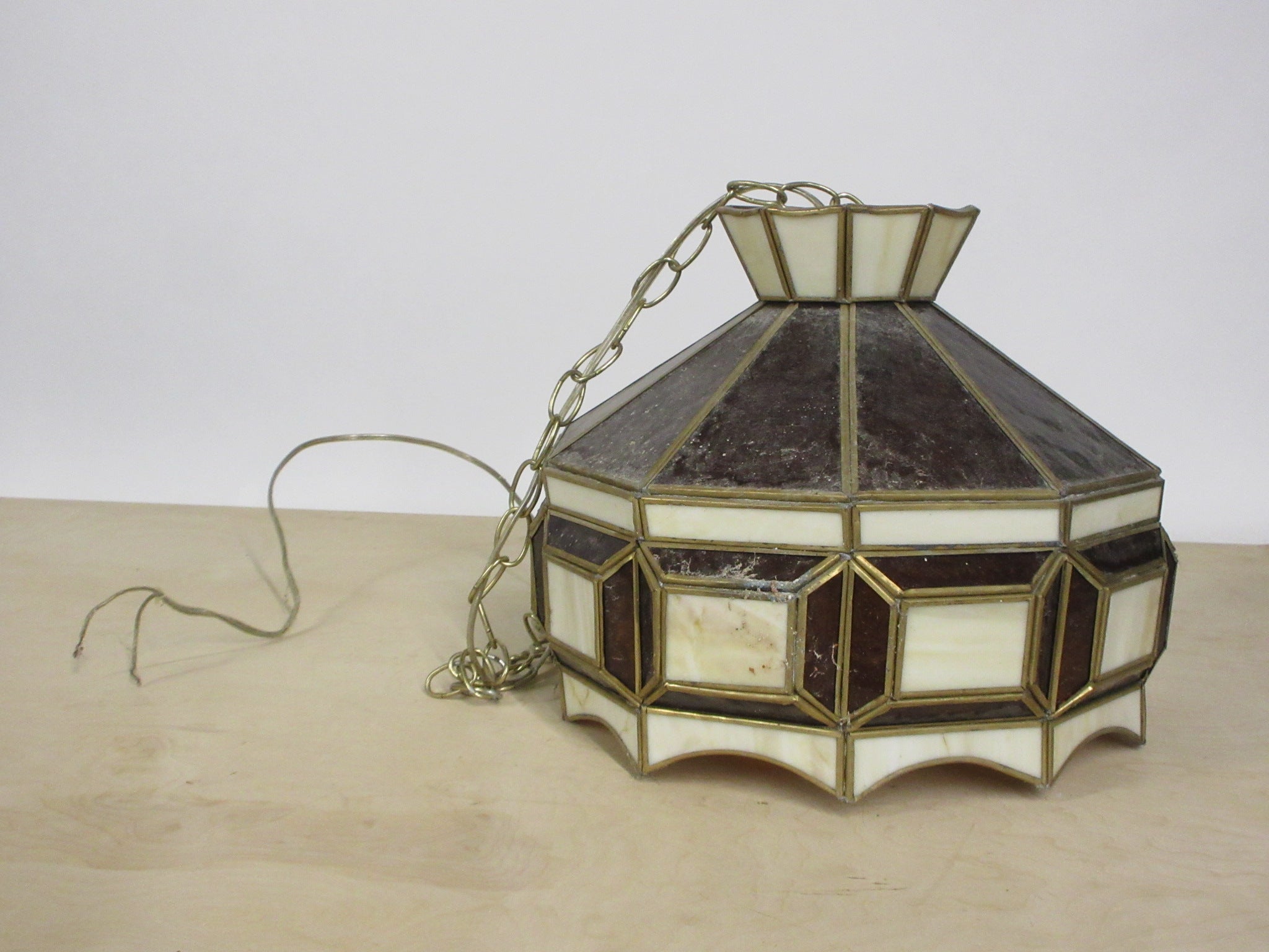 Vintage Glass Ceiling Mount Light
