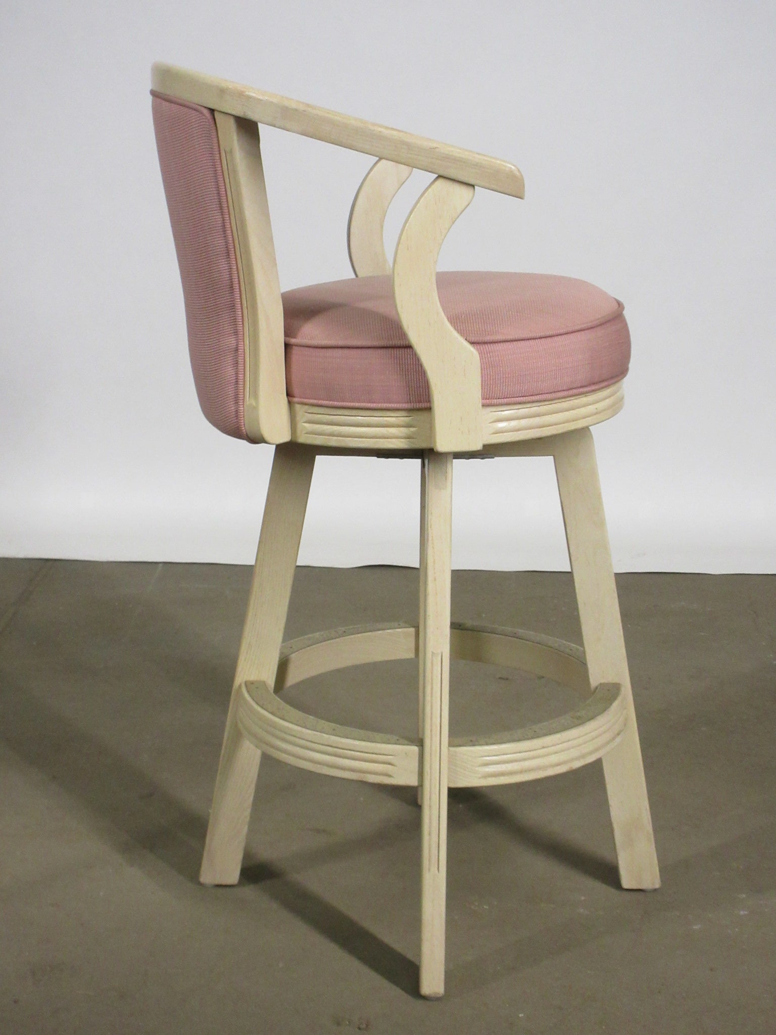 Blonde Frame Upholstered Swivel Bar Stools