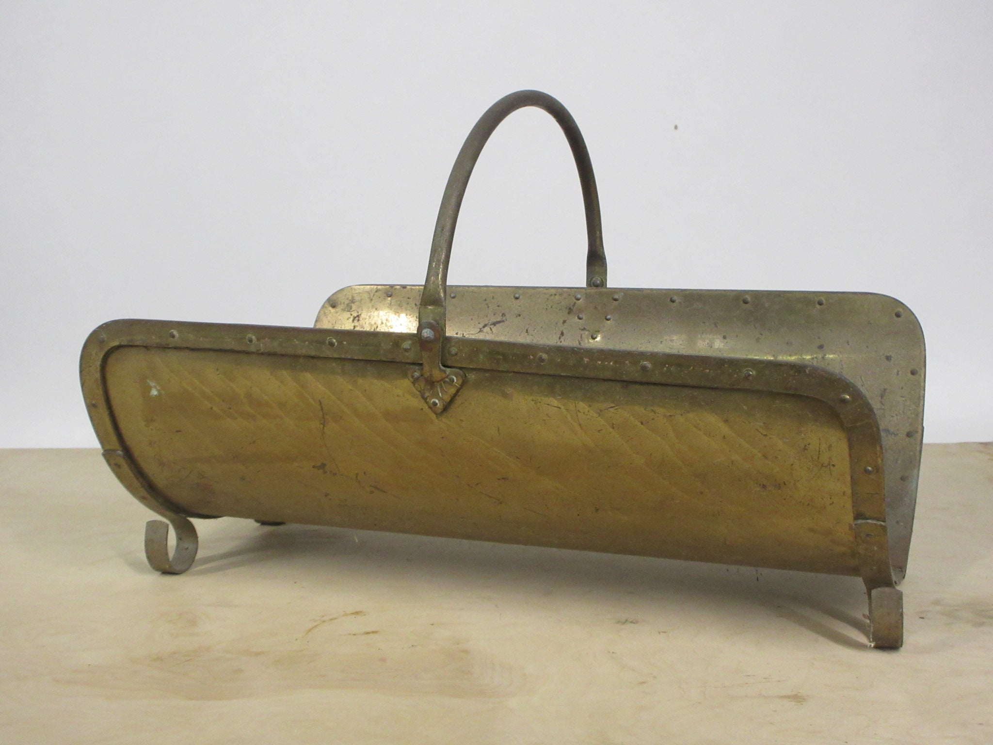 Vintage Brass Log Holder
