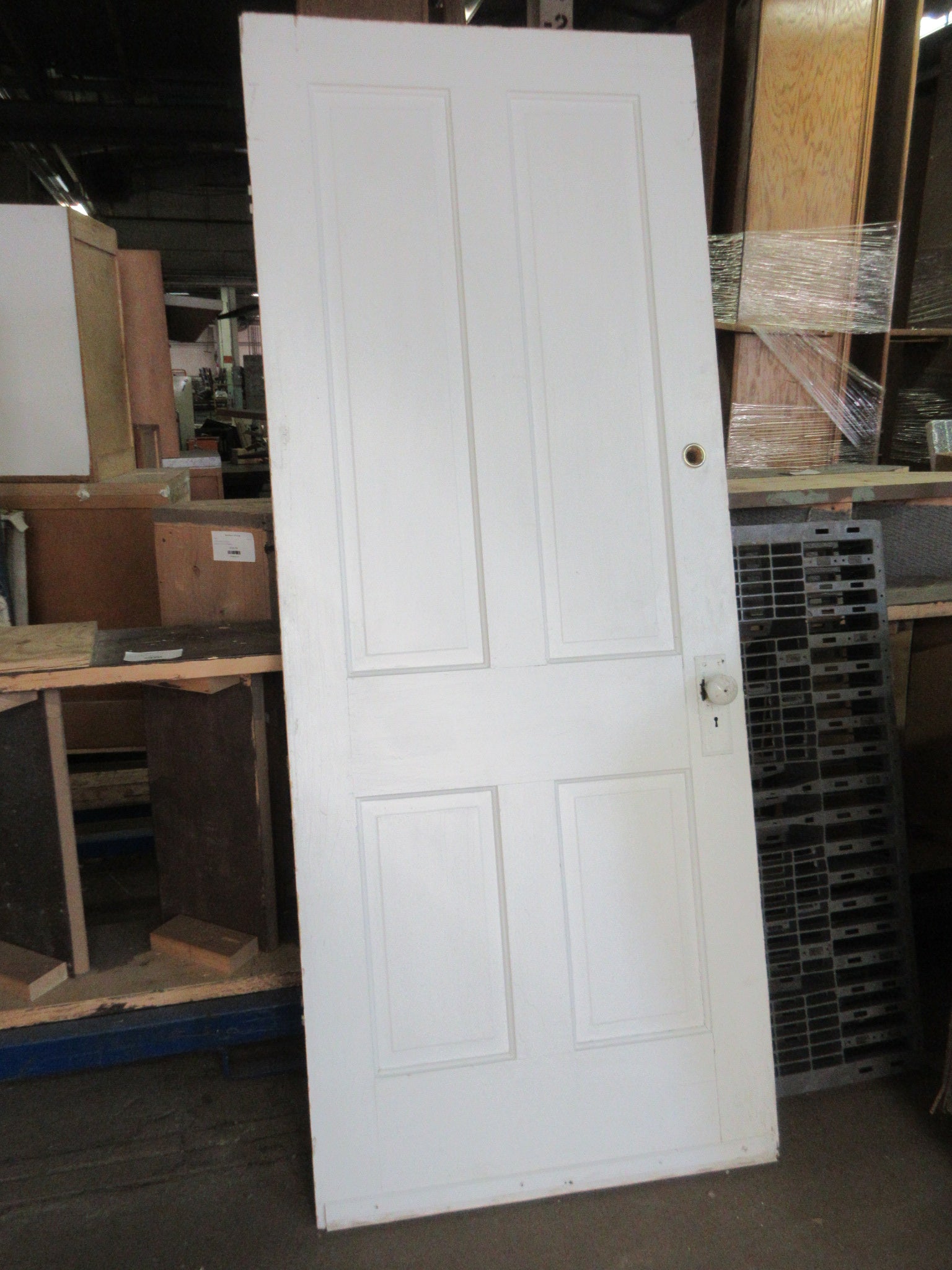 Four Panel Interior Door with Ceramic Knobs