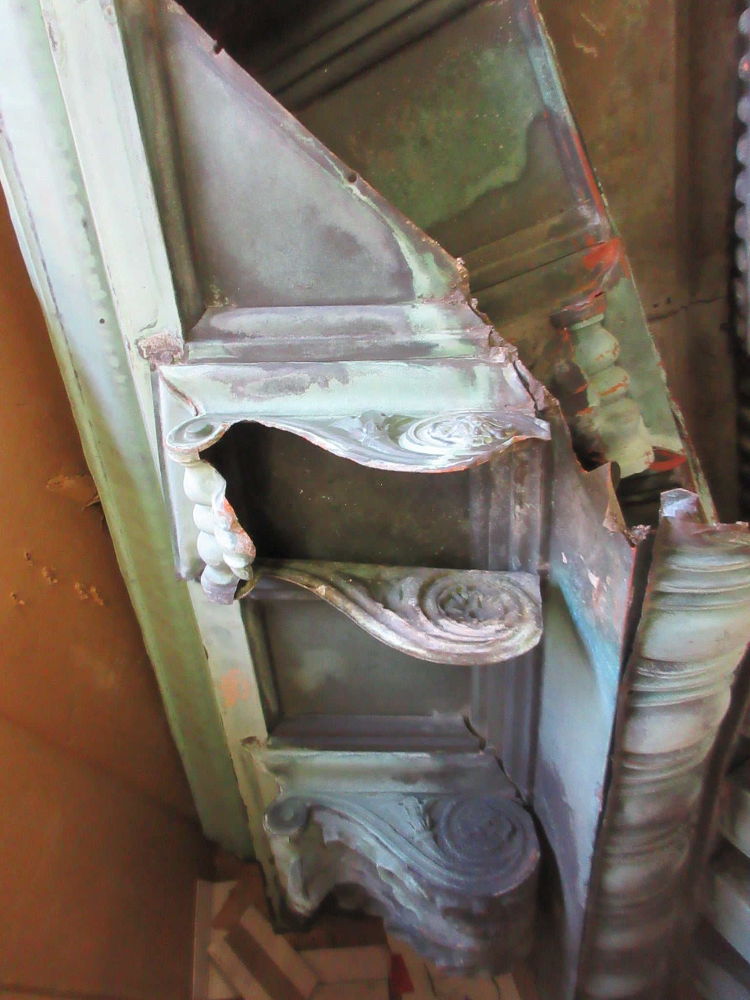 Salvaged Copper Cornice